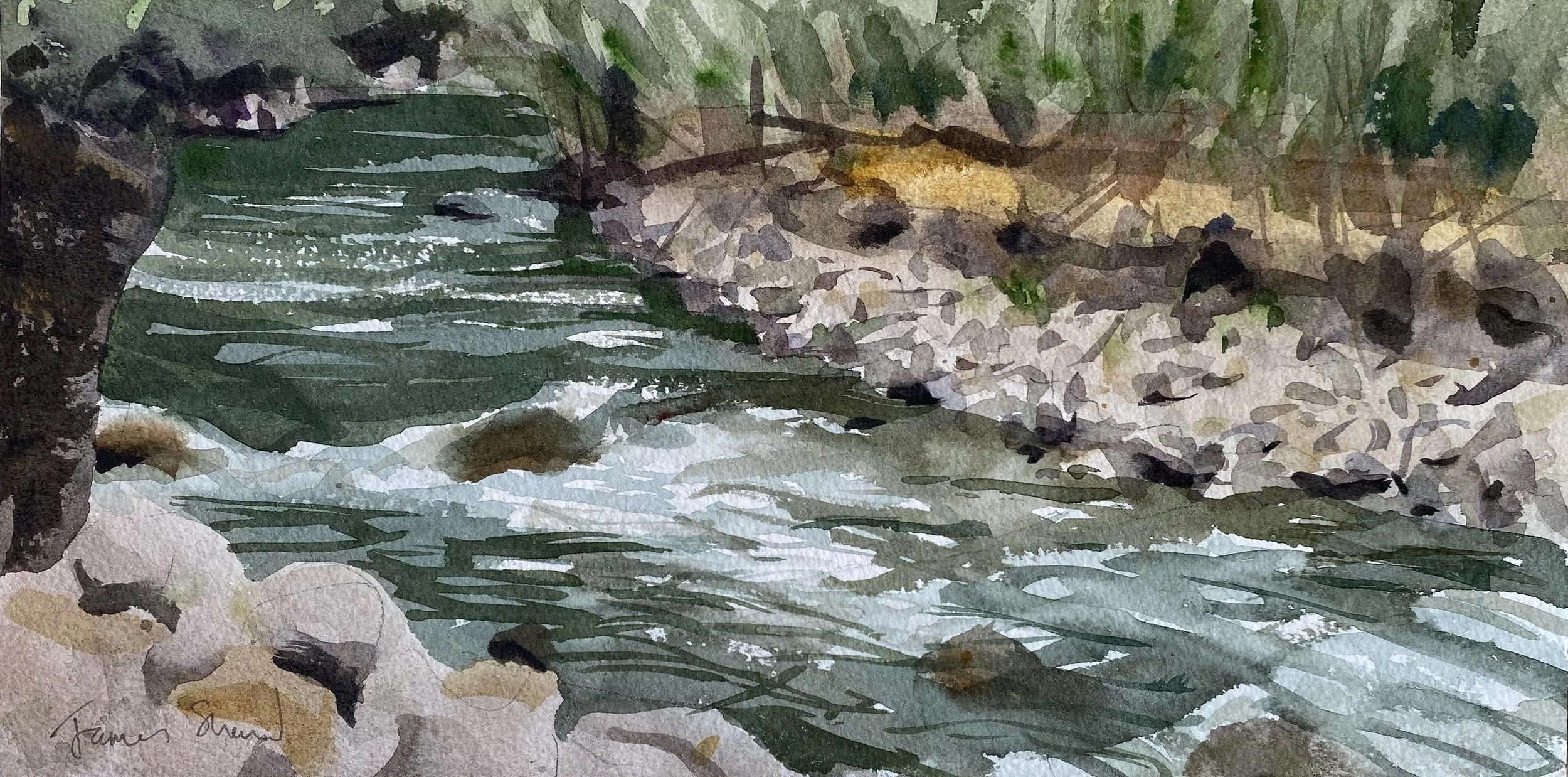 The River Rosaro in Tuscany