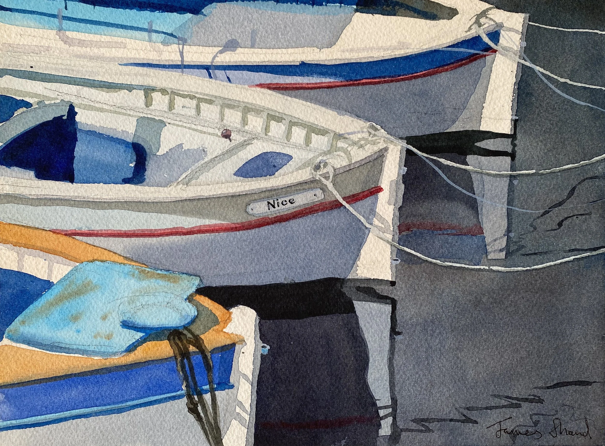 Fishing boats in the port of Nice