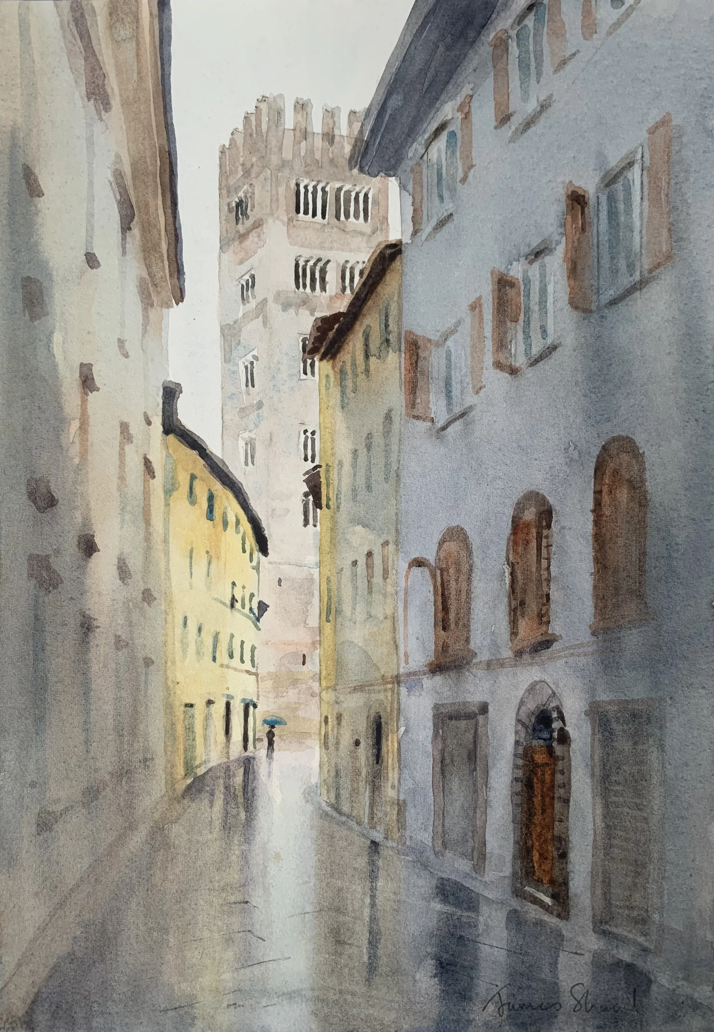 Lucca in the rain