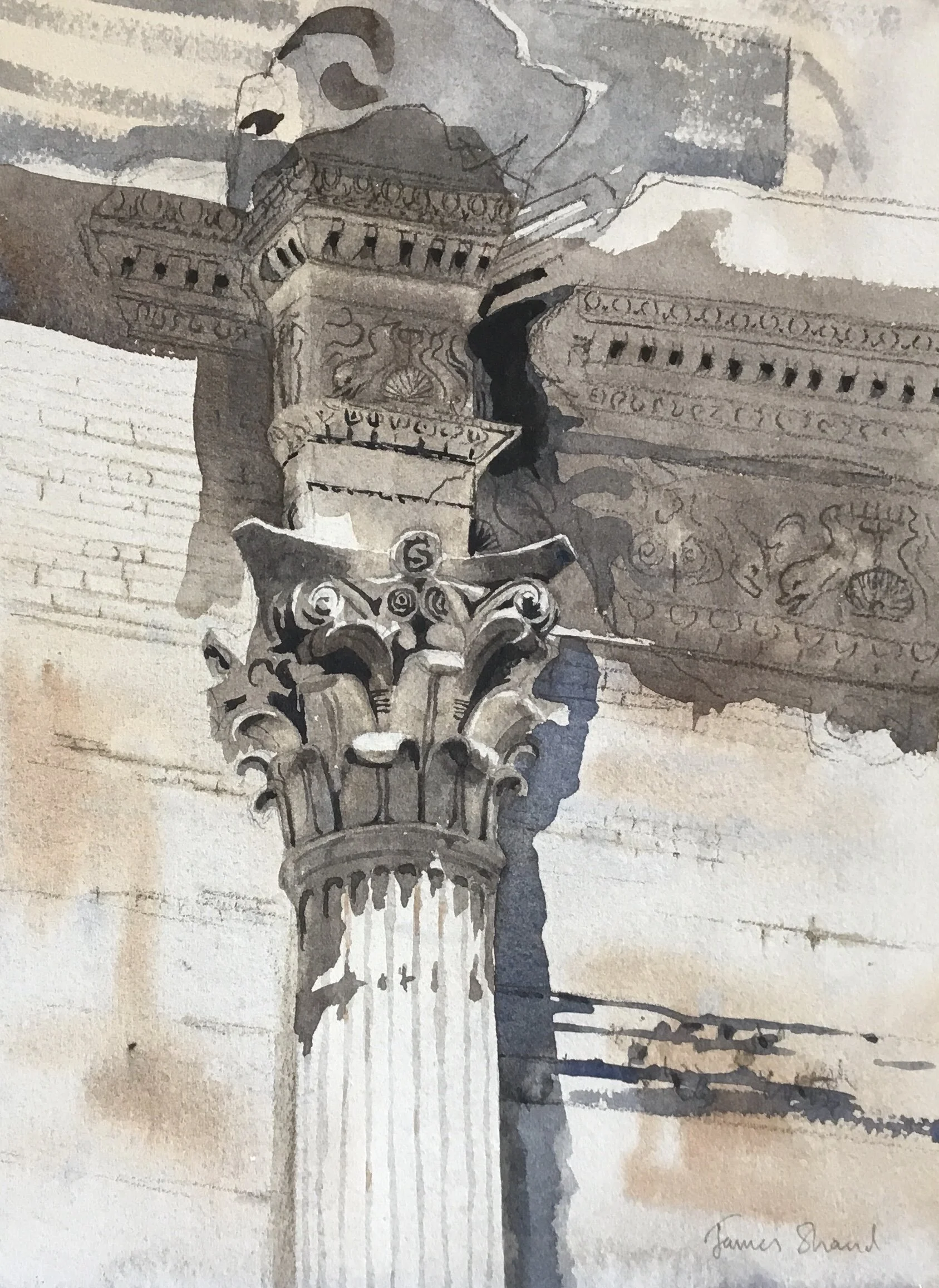 Remains of the basilica of Neptune, Rome