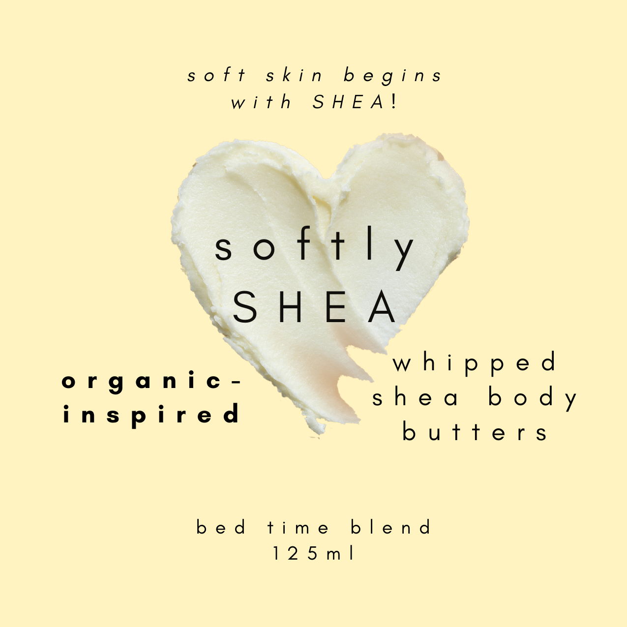 bed time blend organic whipped shea body butter (125ml)