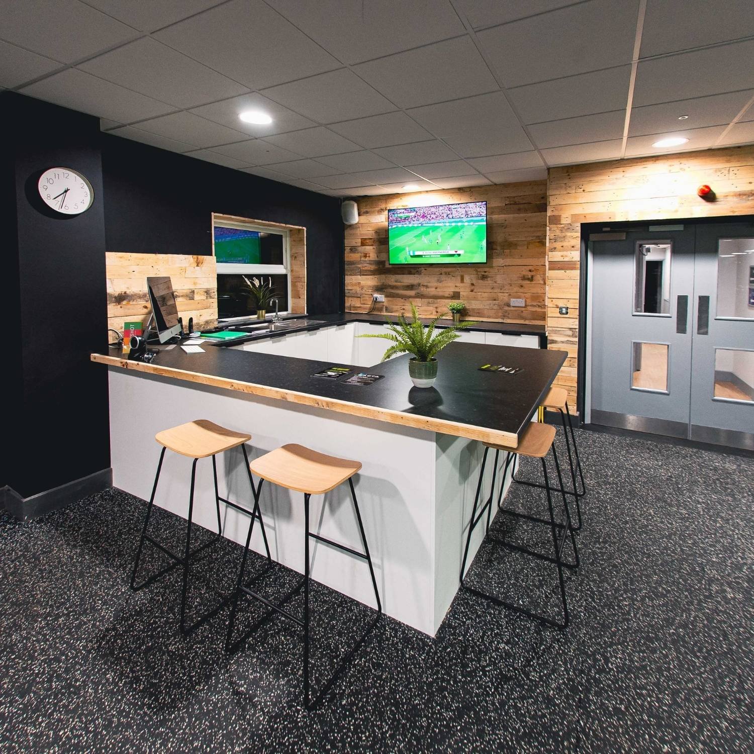 Coffee bar at the gym lab 