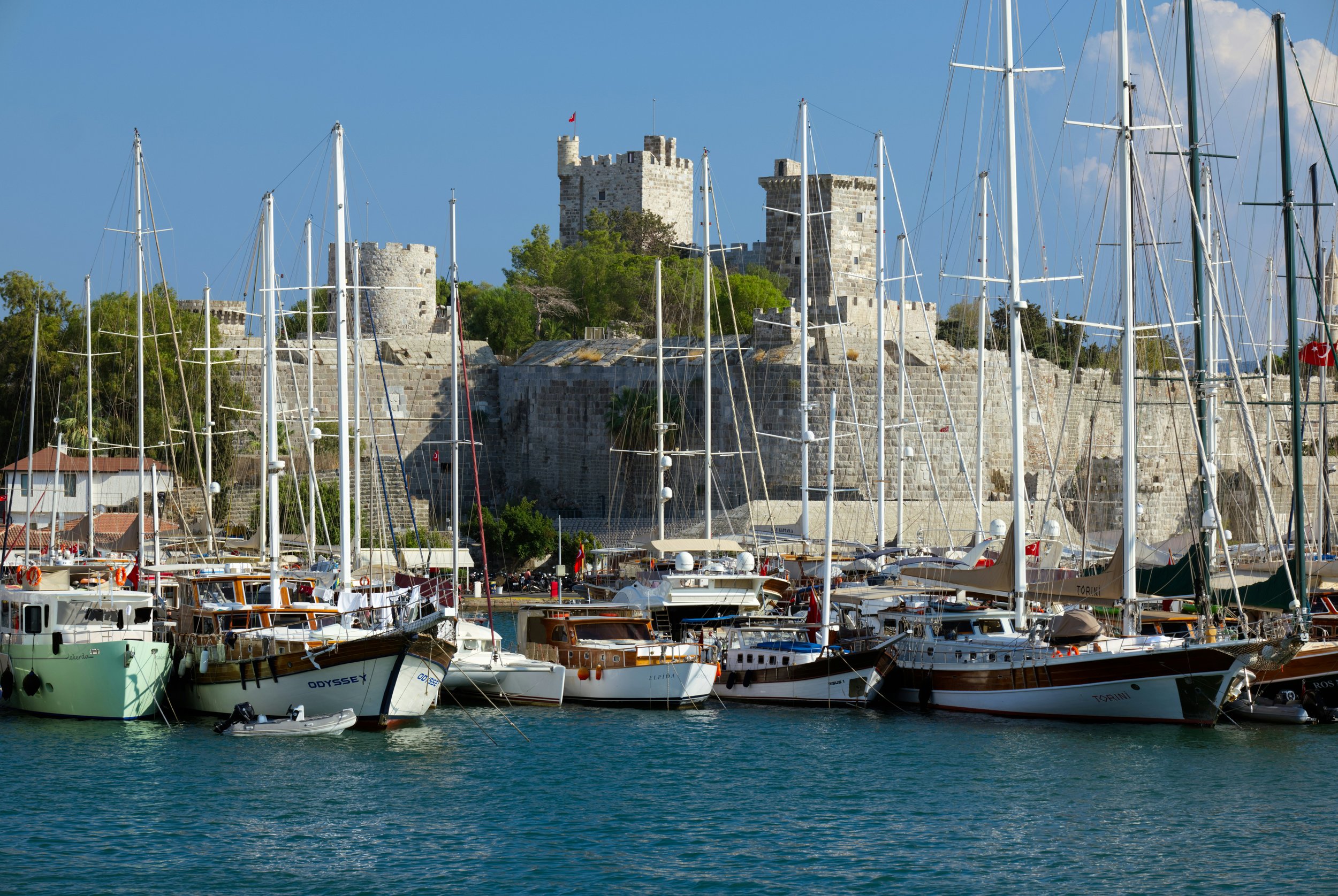 Luxury yacht cruising along the Bodrum coastline, with guests exploring historic landmarks, hidden bays and the top attractions of the Aegean.