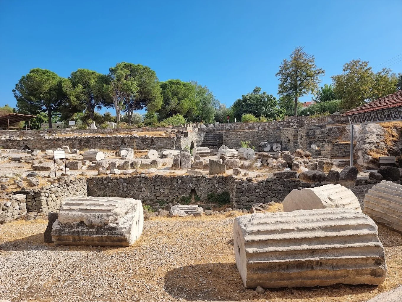 The ancient Mausoleum of Halicarnassus in Bodrum, one of the Seven Wonders of the Ancient World, showcasing remarkable archaeological ruins and rich historical heritage.