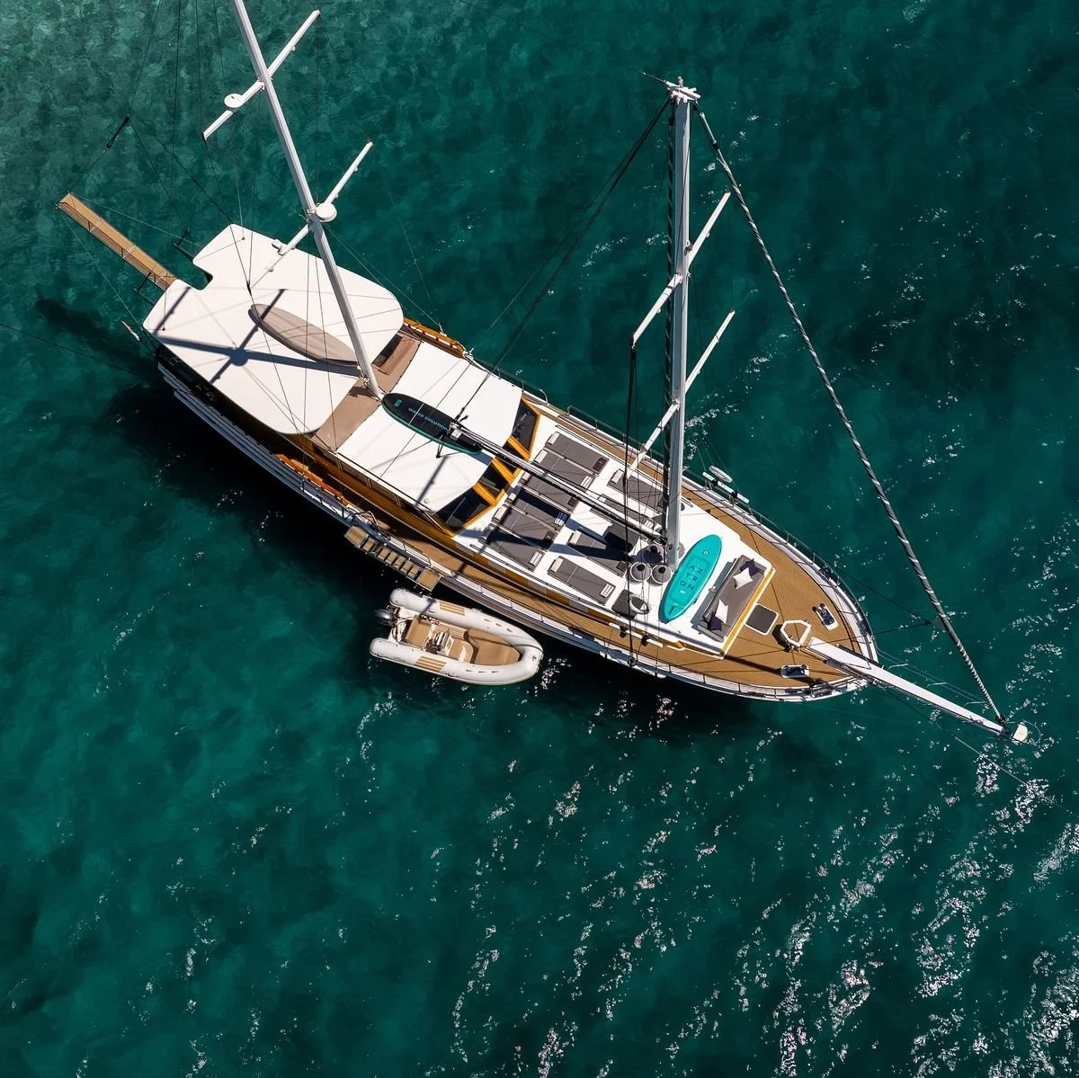 Luxury gulet, motor yacht and catamaran anchored in the crystal-clear waters of Bodrum, comparing the best yacht charter options for different travel styles.