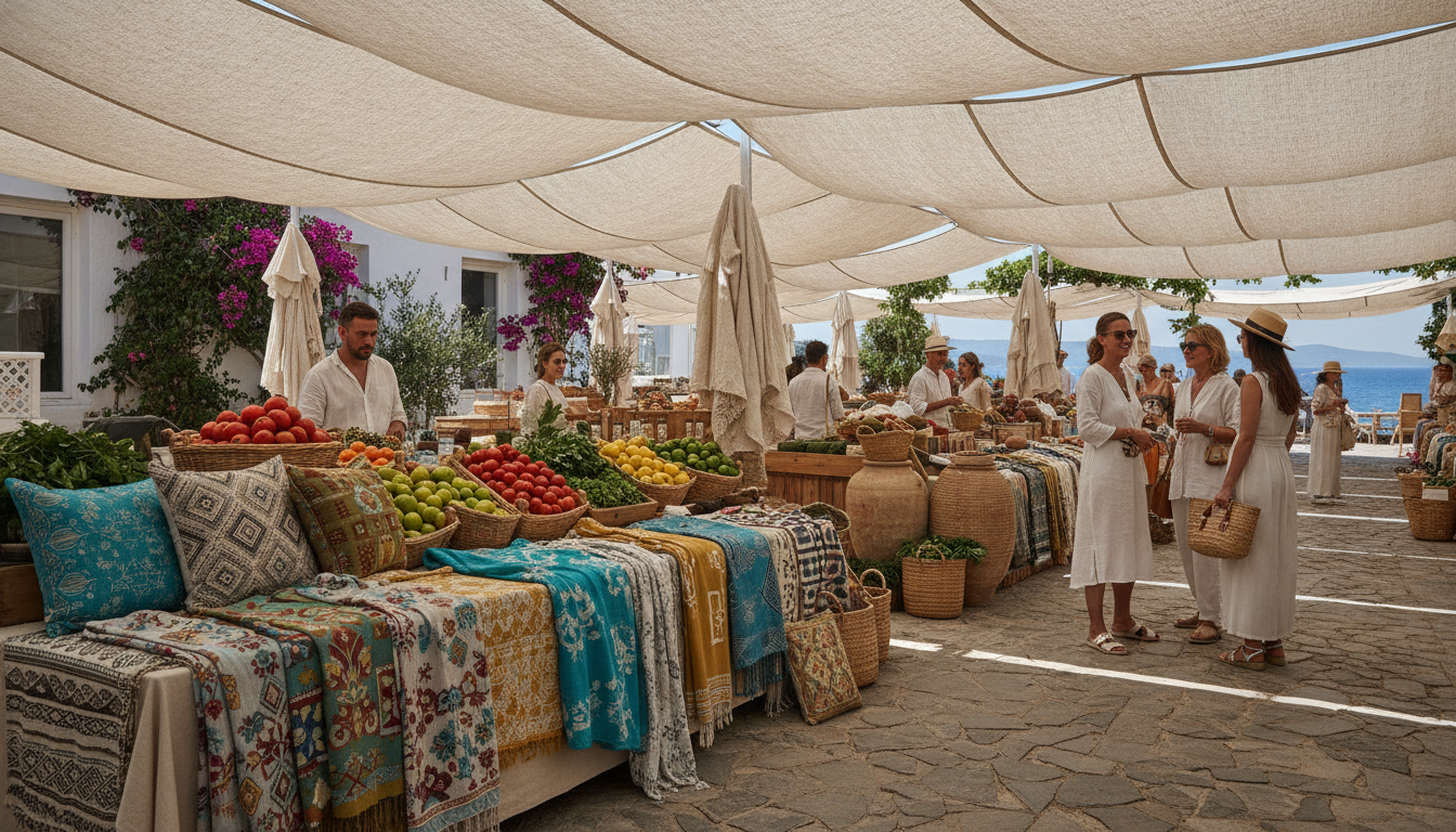 Guests shopping through Bodrum’s charming streets, exploring boutique stores, local markets, handmade Turkish crafts and luxury designer shops.