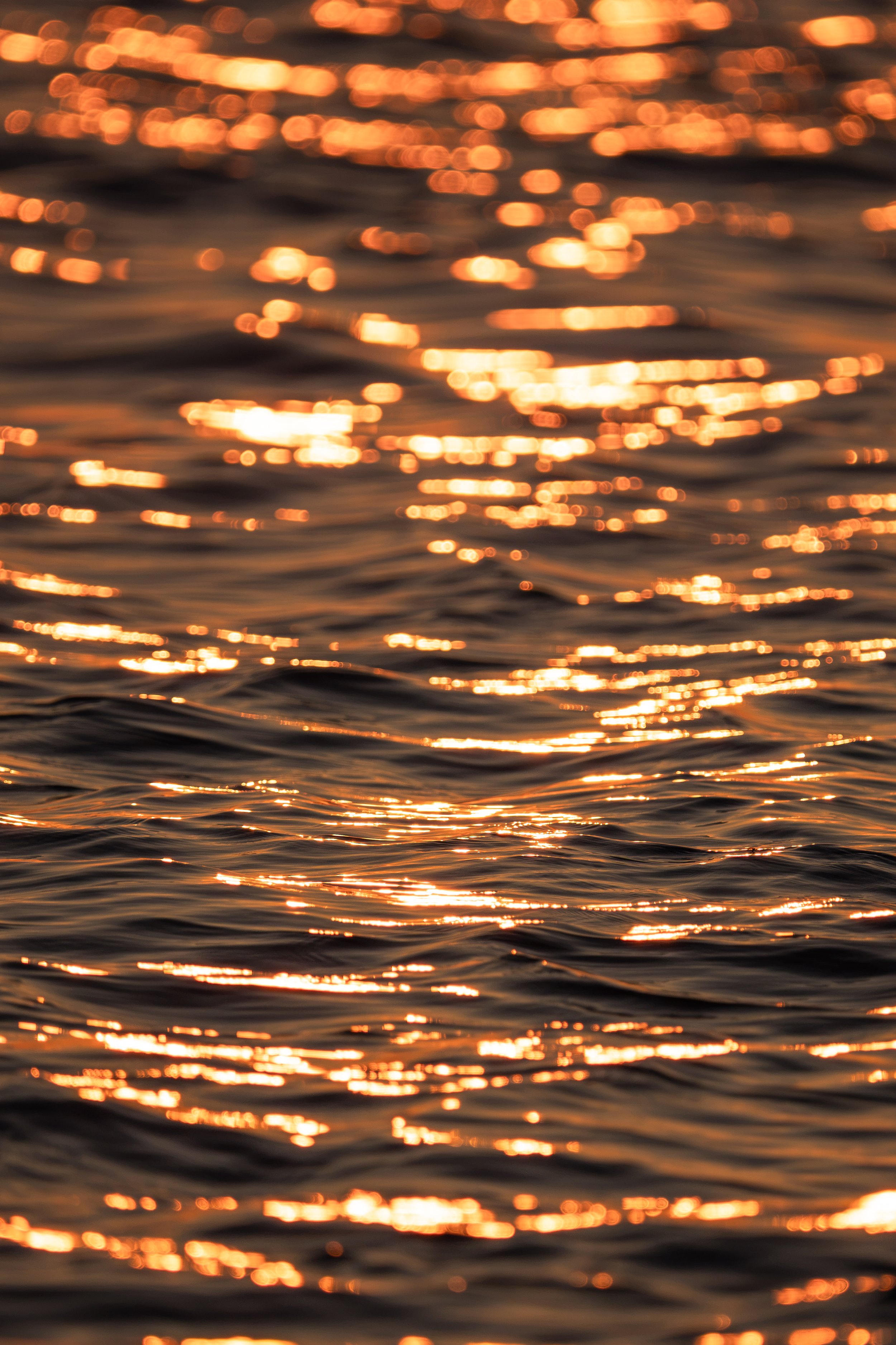 Sunset reflecting off calm water