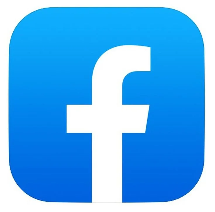 Logo de Facebook avec un fond bleu