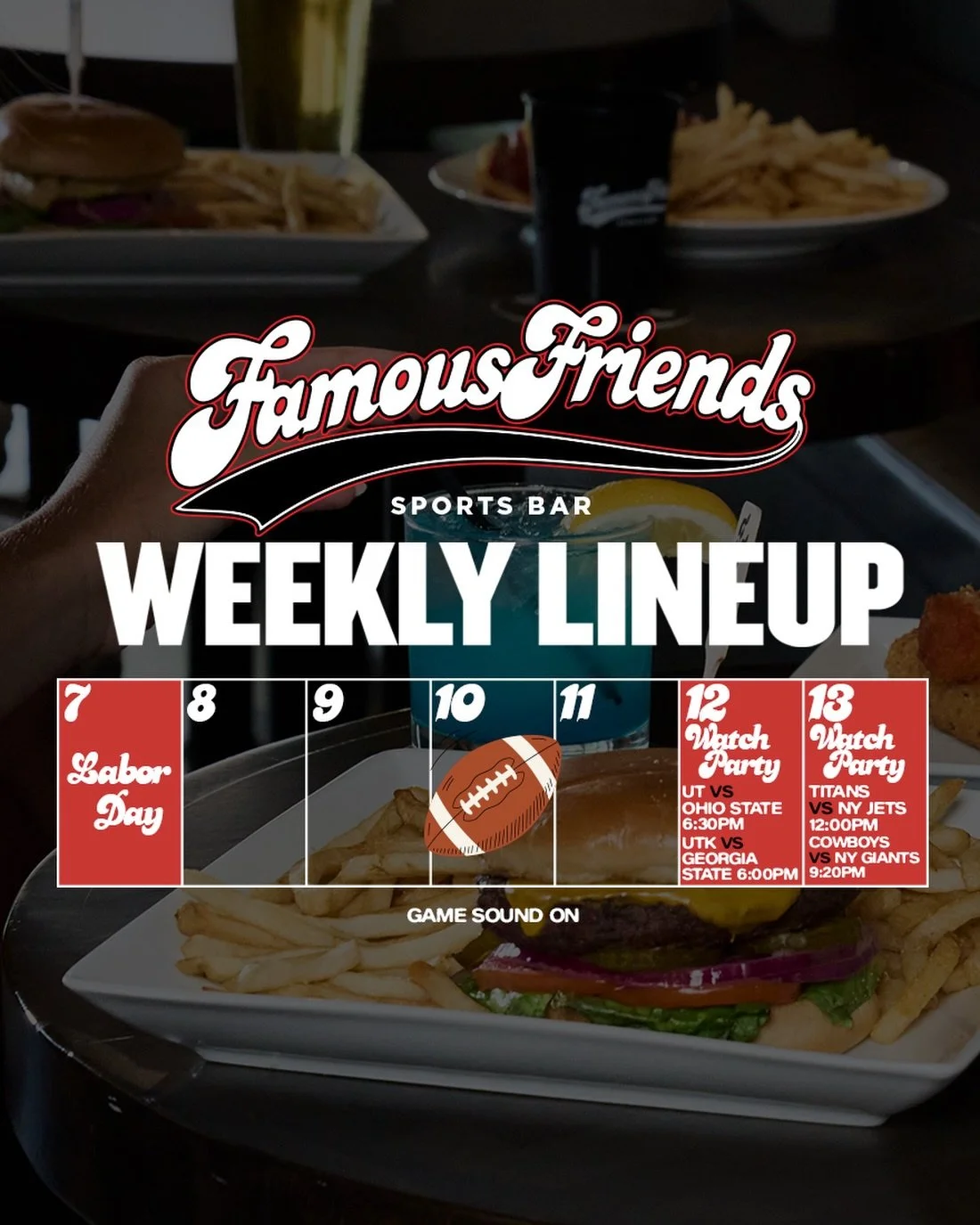Happy Labor Day! 🇺🇸 Here&rsquo;s what&rsquo;s on deck this week 🏈🍻