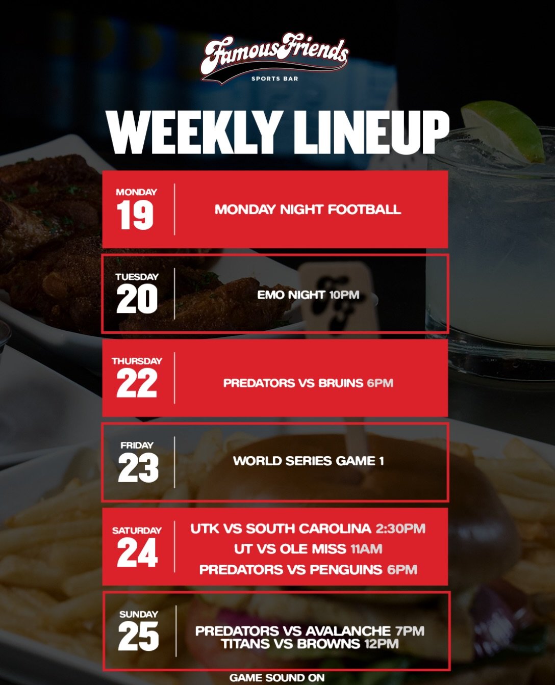 We&rsquo;ve got a packed week ahead, and trust us, you won&rsquo;t want to miss a thing! 🍻 Grab your crew and come hang with us!
