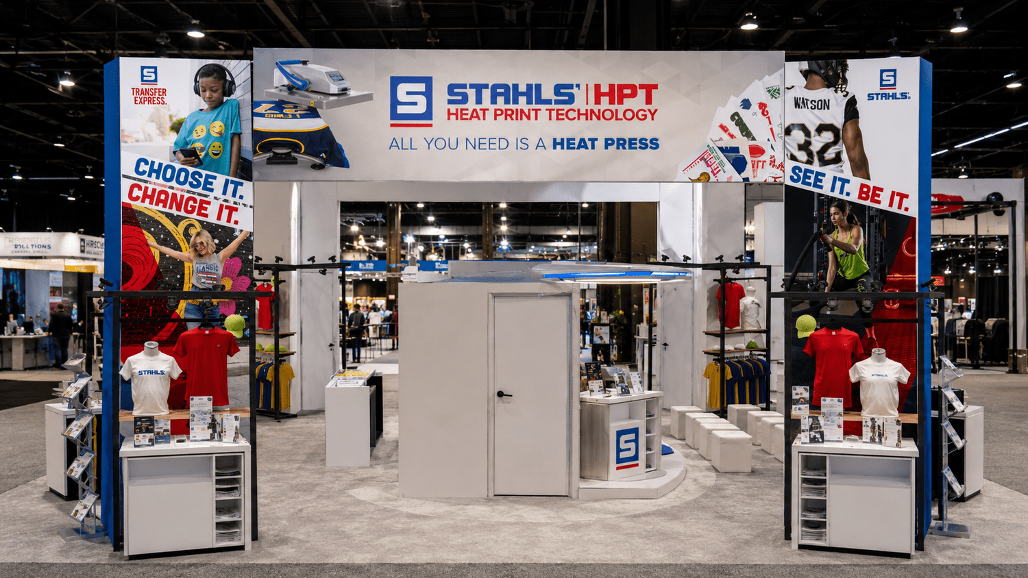 STAHLS' trade show booth mockup