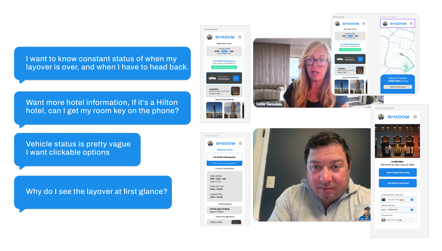 Remote usability testing sessions