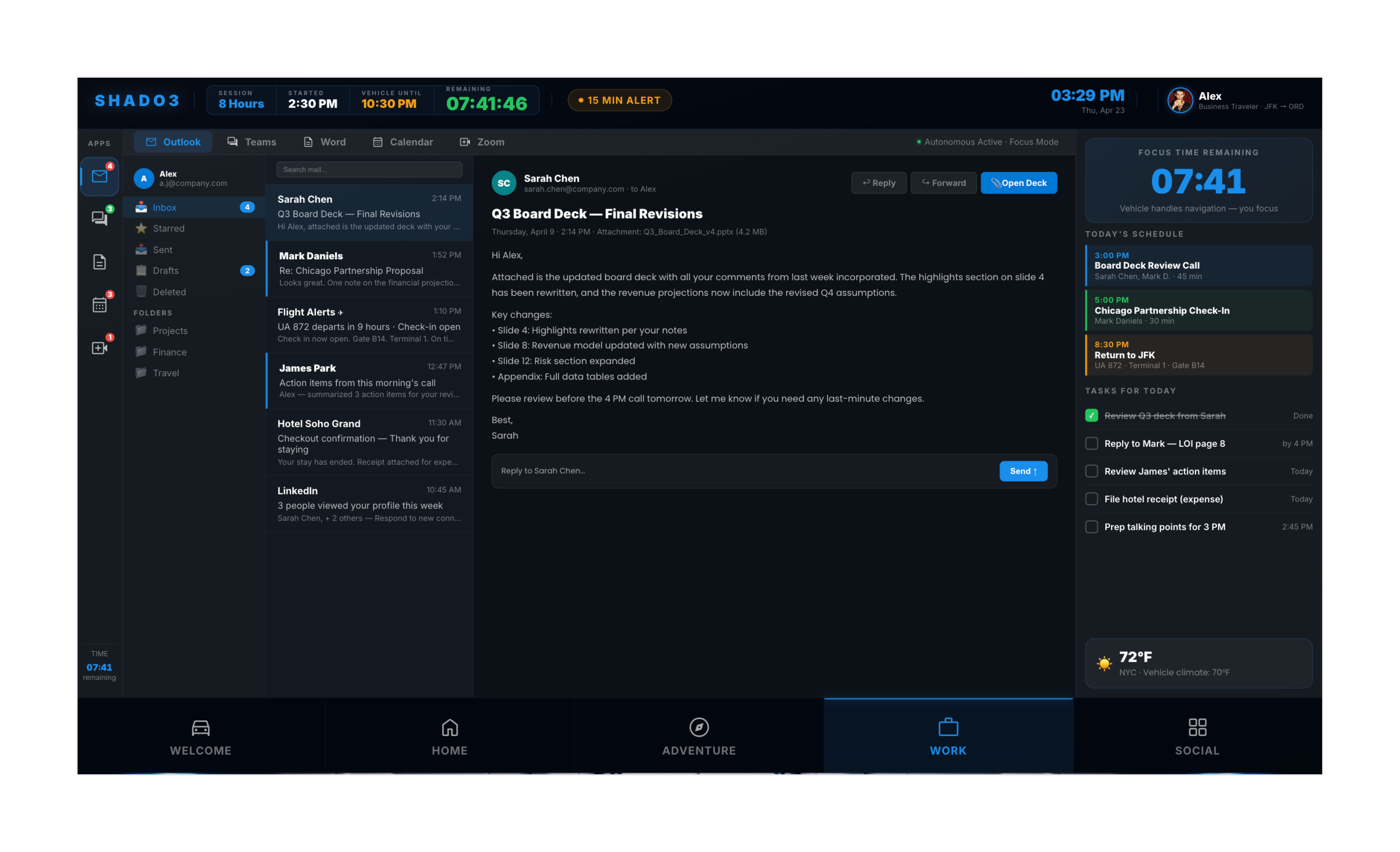 In-vehicle messages and concierge