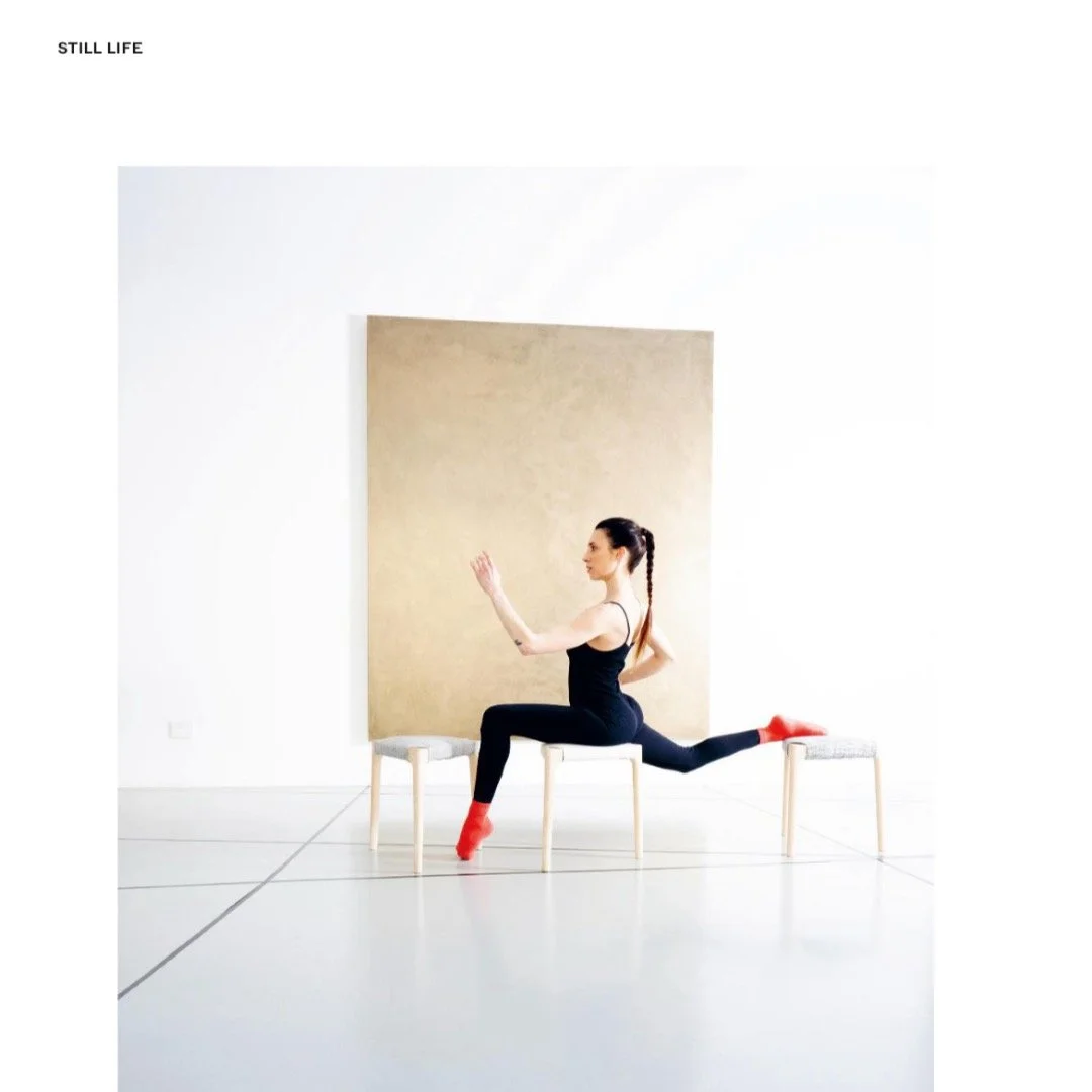 Interesting take by @internimagazine

Ticino Stool, designed by Shibuleru for Living Divani, stackable, available in natural color or charcoal stained, with removable fabric or leather covering. On the wall, David Simpson, Inter Gold (Lacrymosa), 199