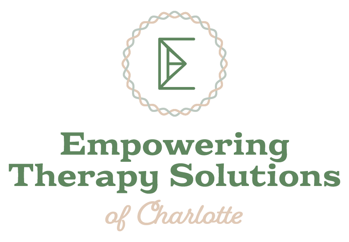 Logo with a stylized arrow inside a circle and the text "Empowering Therapy Solutions of Charlotte"
