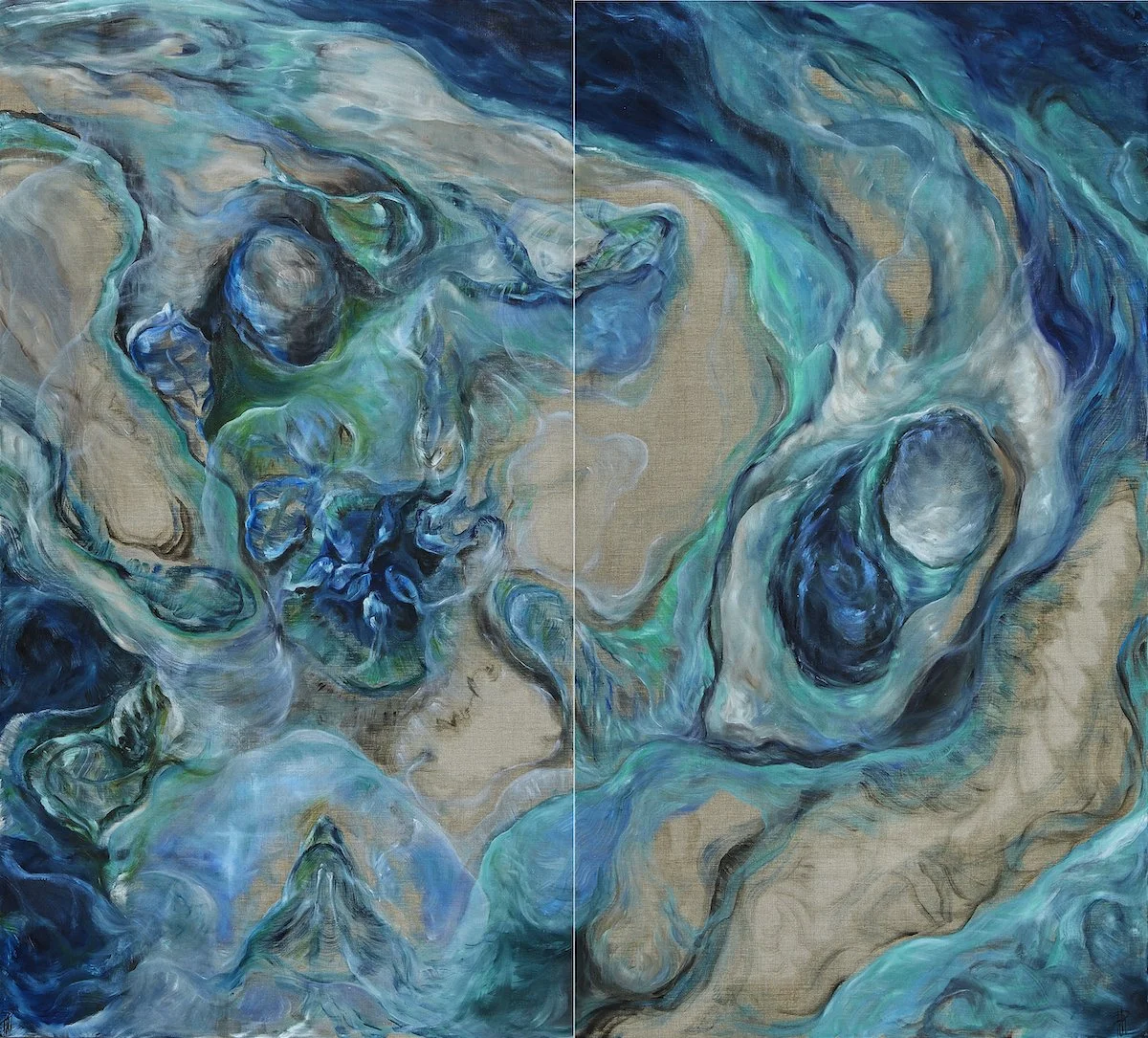 Cosmogonie d'un baiser | 2016 | oil on canvas | 180 x 200 cm