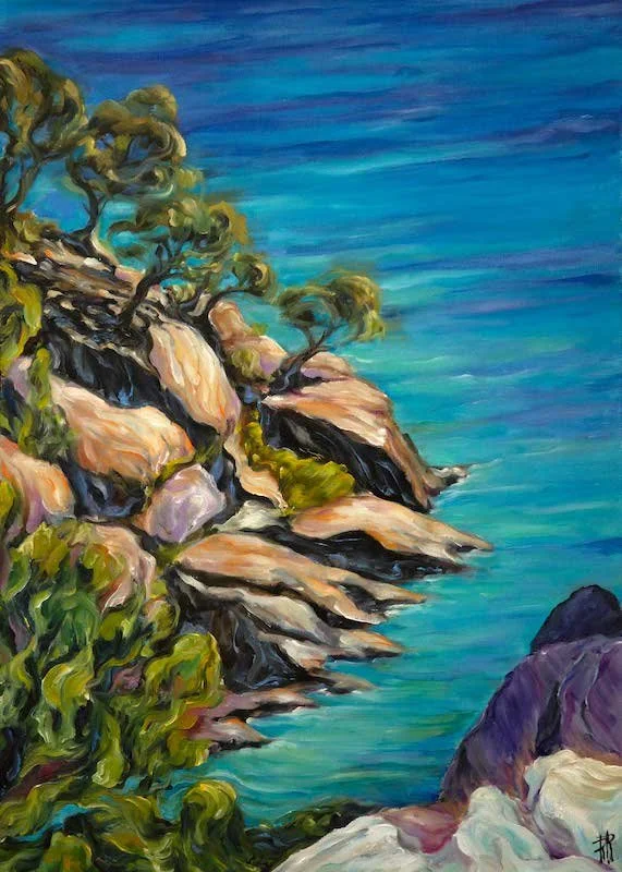 La falaise du spirituel | 2021 | oil on canvas | 70 x 50 cm