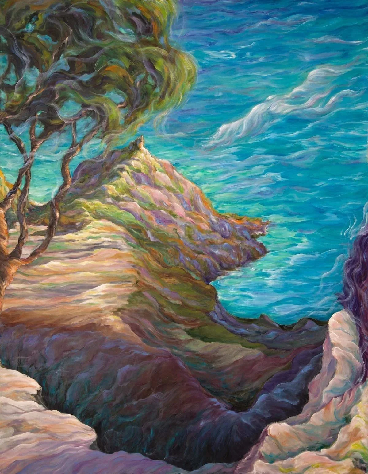 Extase cosmique | 2022 | polyptych - panel 2 | oil on canvas | 172 x 103 cm