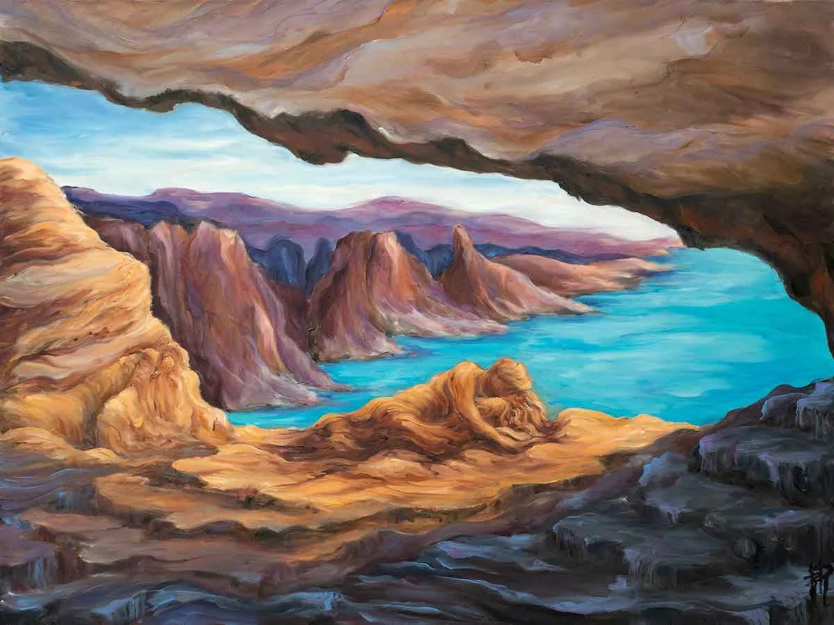 Une roche singulière | 2023 | oil on canvas | 60 x 80 cm