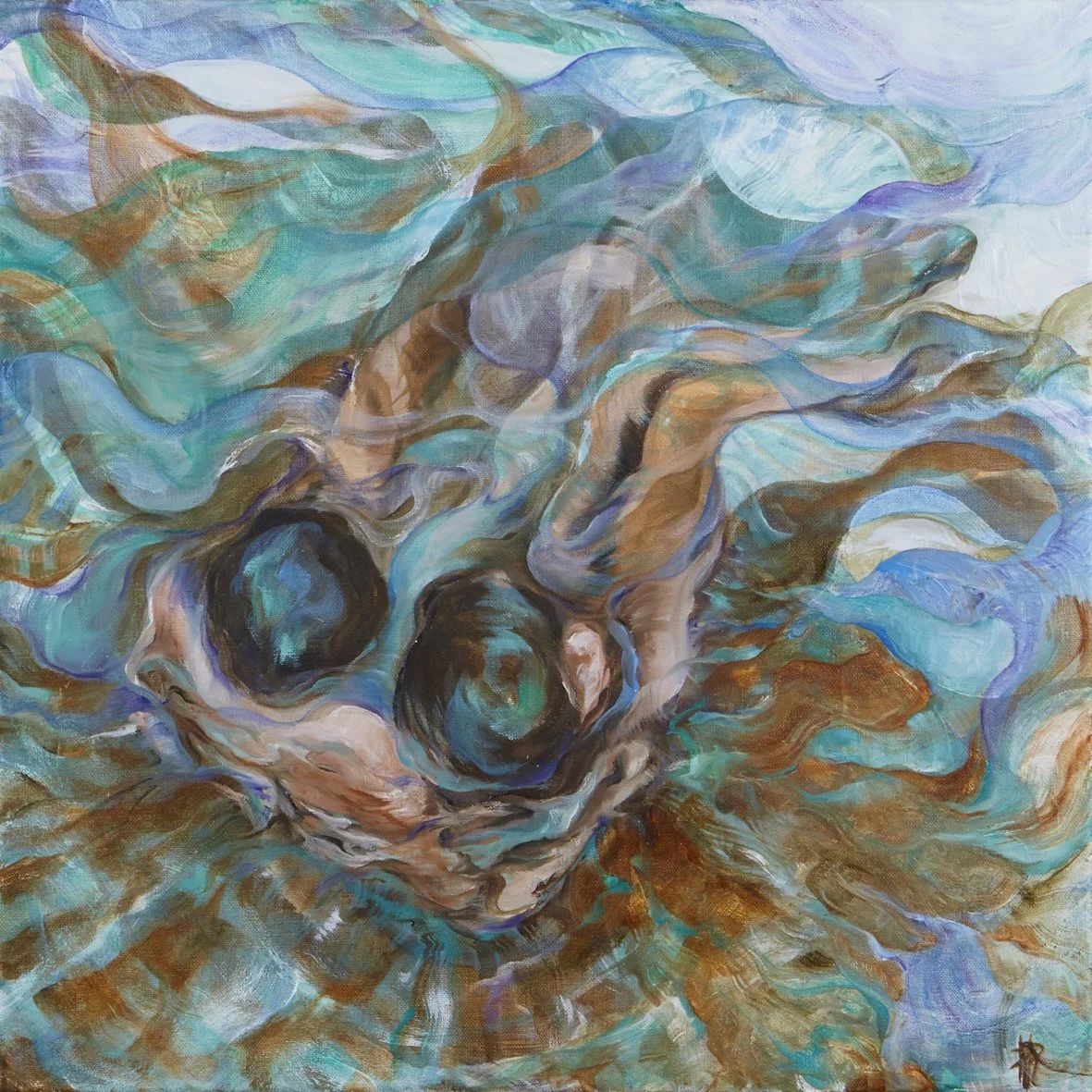 Forme d'acqua II | 2018 | oil on linen canvas | 50 x 50 cm
