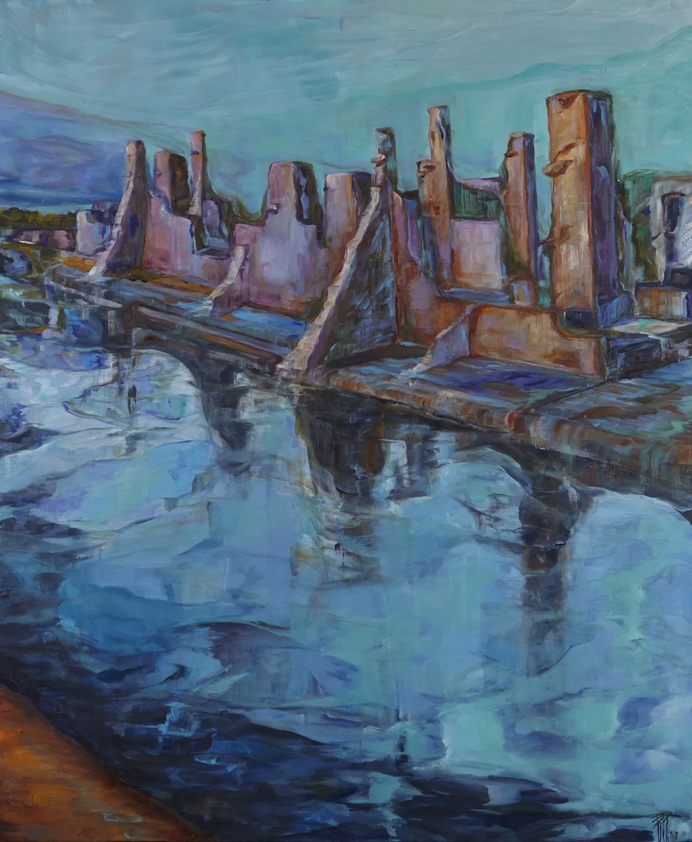 La via dell acqua III | 2018 | oil on canvas | 120 x 100 cm