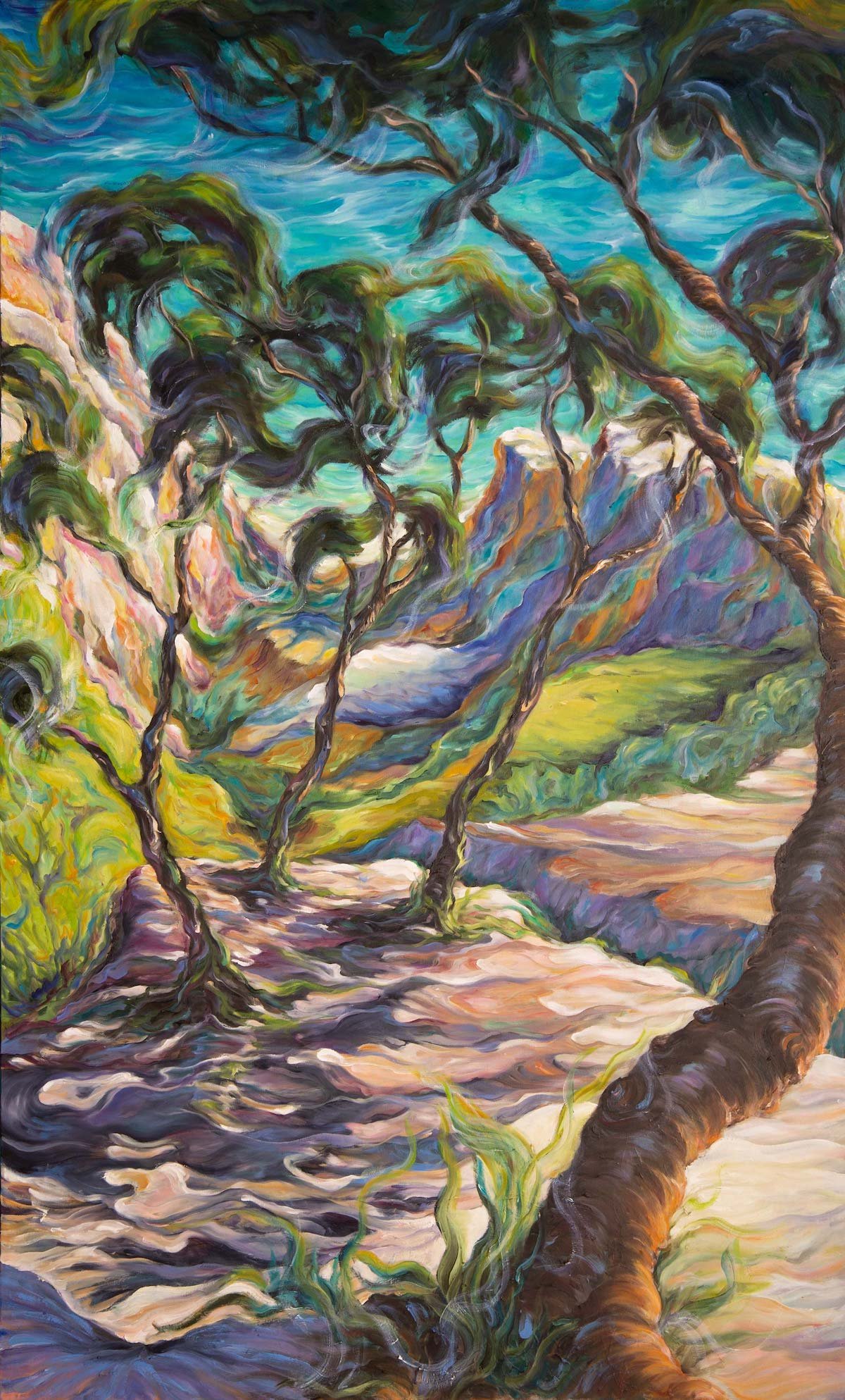 Extase cosmique | 2022 | polyptych - panel 1 | oil on canvas | 172 x 103 cm