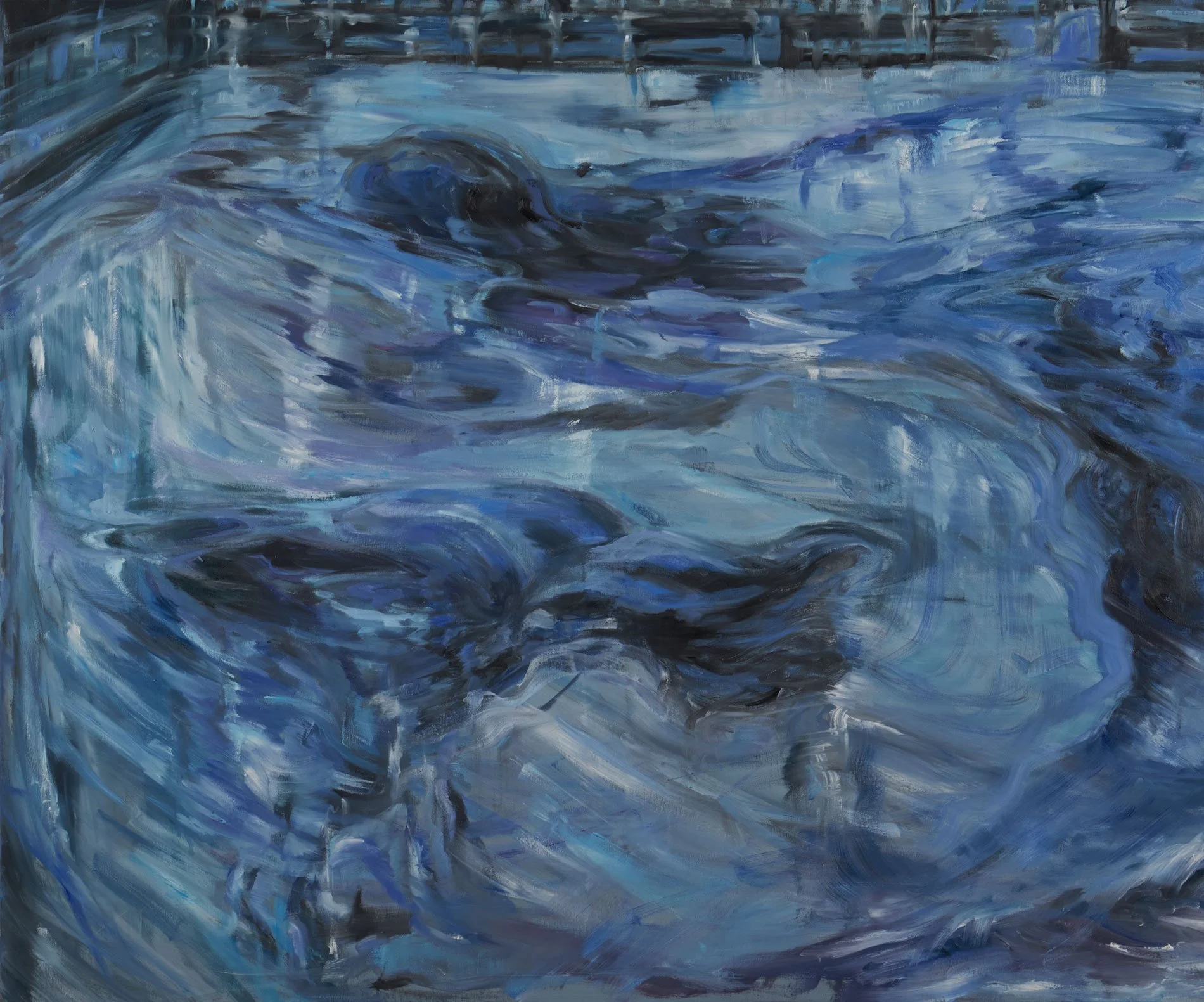 Matrice di blu | 2014 |  diptych - left panel | 100 x 100 cm