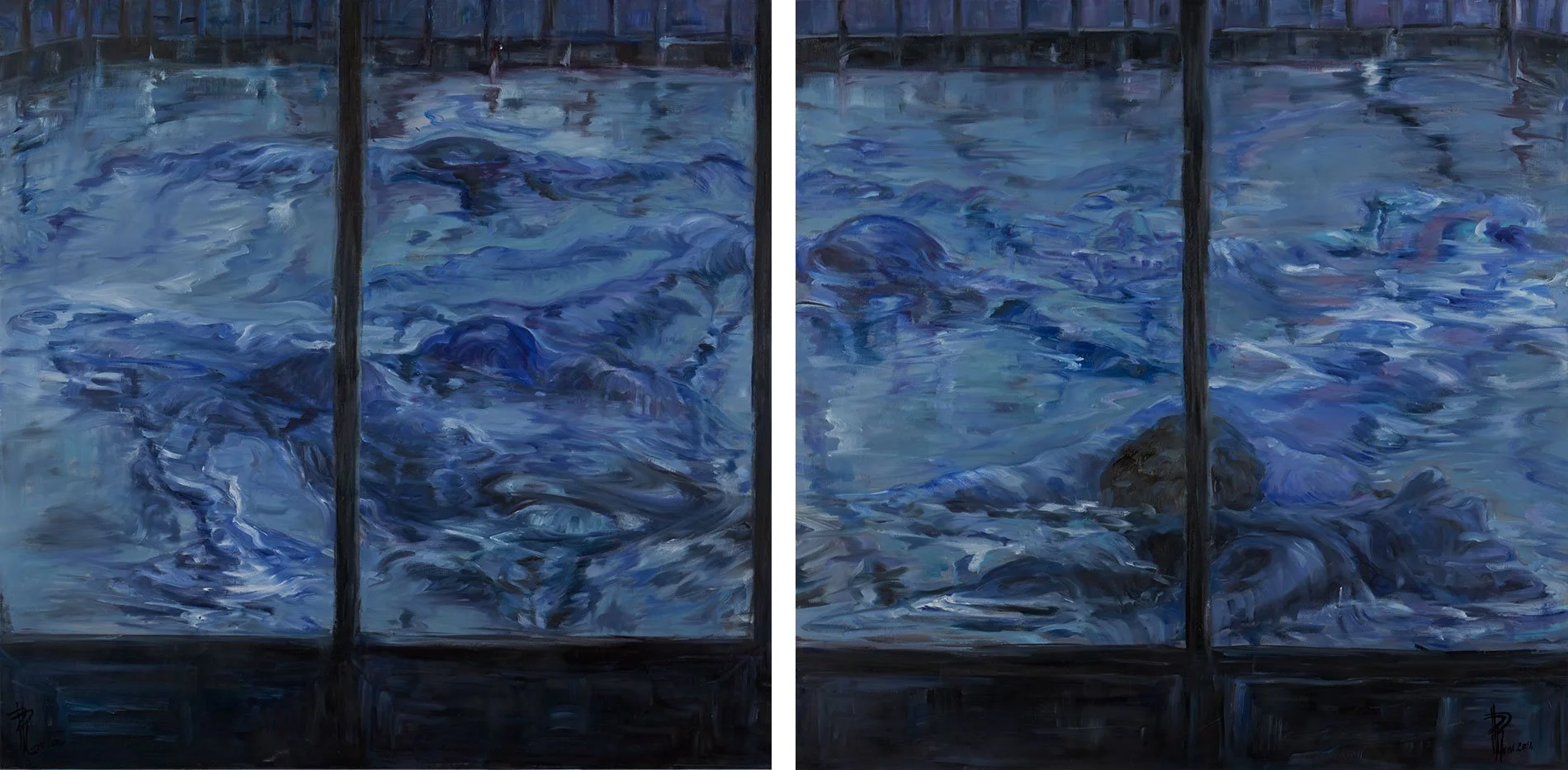 Blu notturno | 2014 | diptych | 100x200 cm