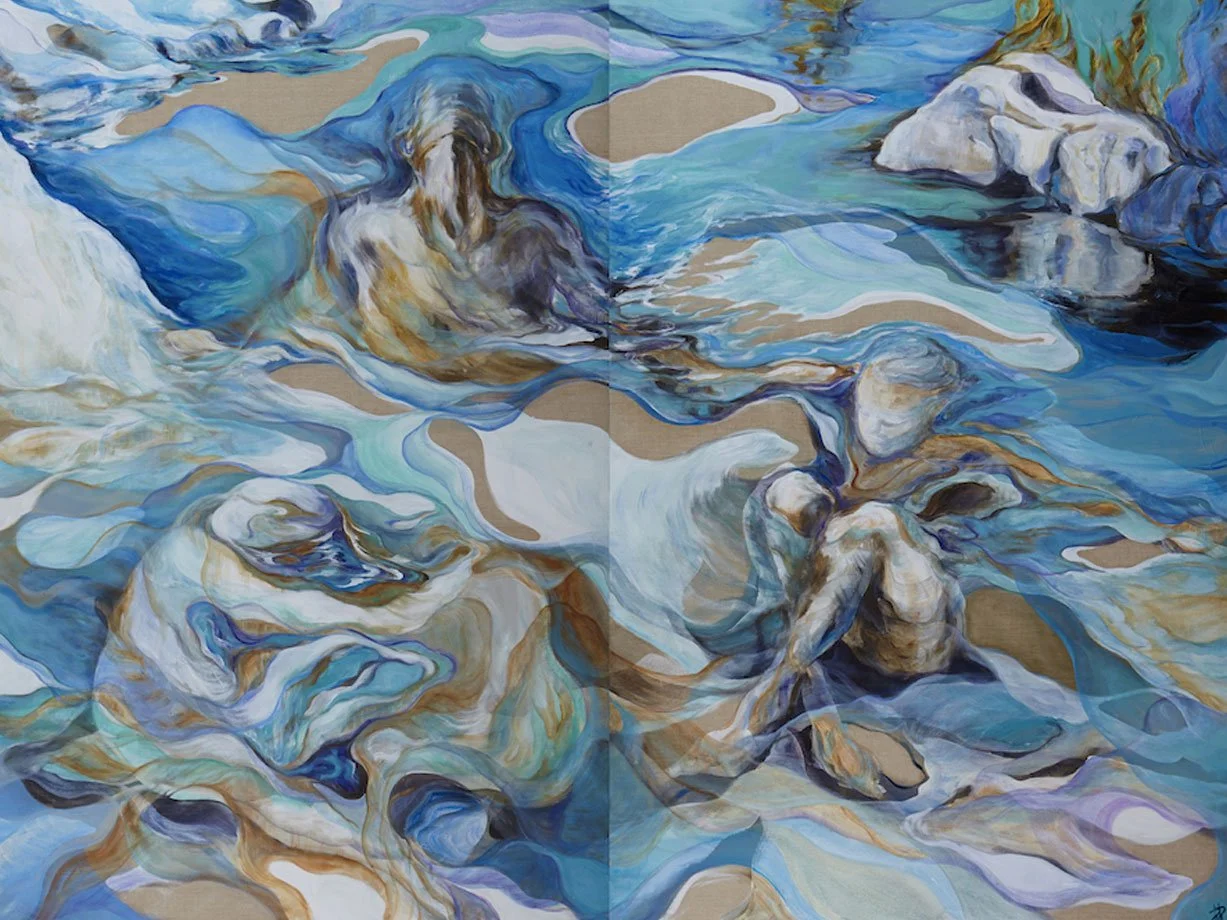 La forma dell'acqua | 2018 | diptych | oil on canvas | 150 x 200 cm