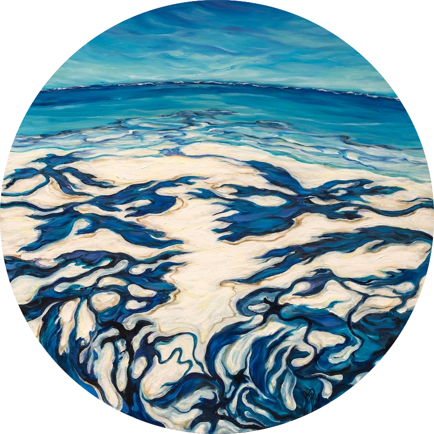 Nulle part | 2026 | oil on canvas | diameter 80 cm 