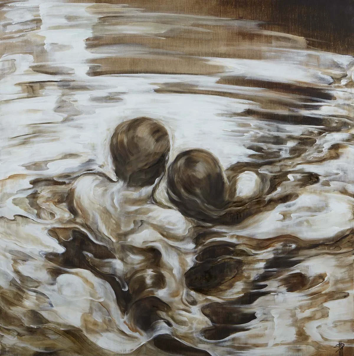 Silences I | 2018 | mixed media on canvas | 100 x 100 cm