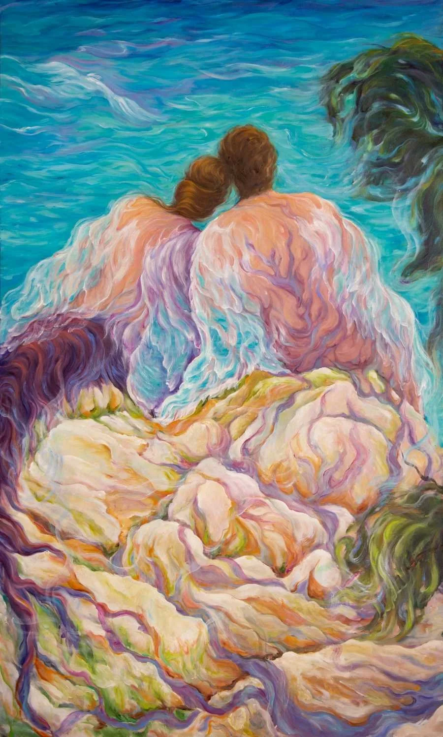 Extase cosmique | 2022  | polyptych - panel 3 | oil on canvas | 172 x 103 cm