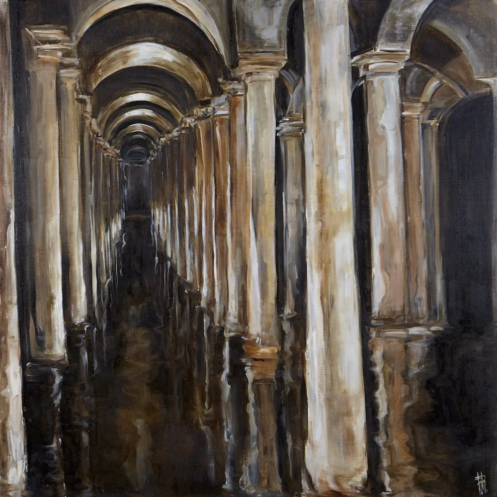 La via dell'acqua I | 2018 | oil on canvas | 100 x 100 cm 
