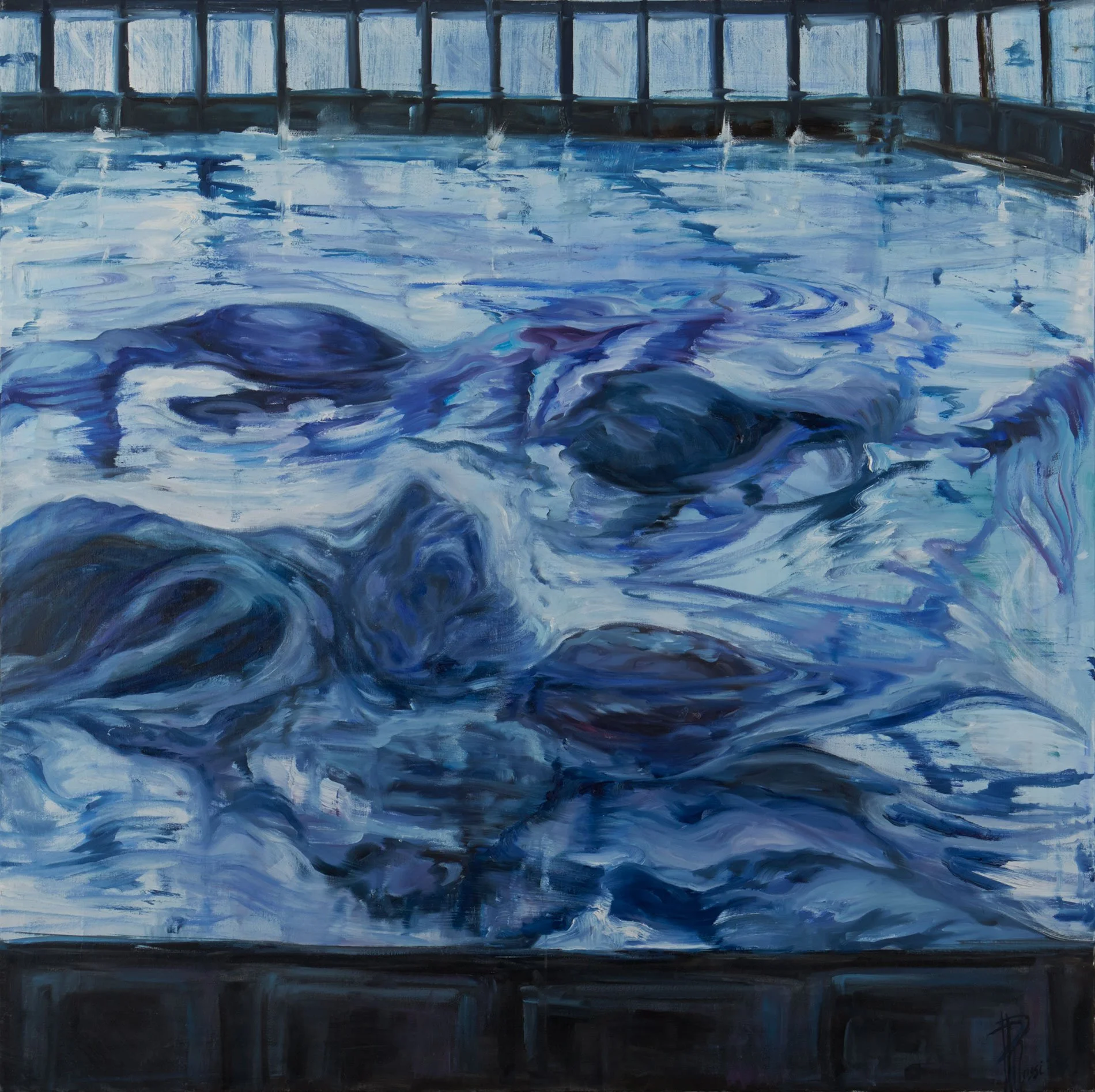 Matrice di blu | 2014 |  diptych - right panel | 100 x 100 cm