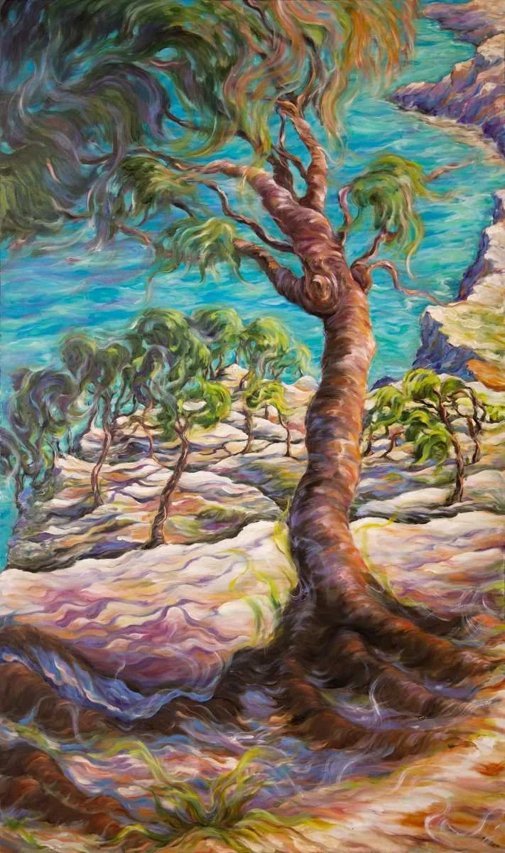 Extase cosmique | 2022 | polyptych - panel 5 | oil on canvas | 172 x 103cm