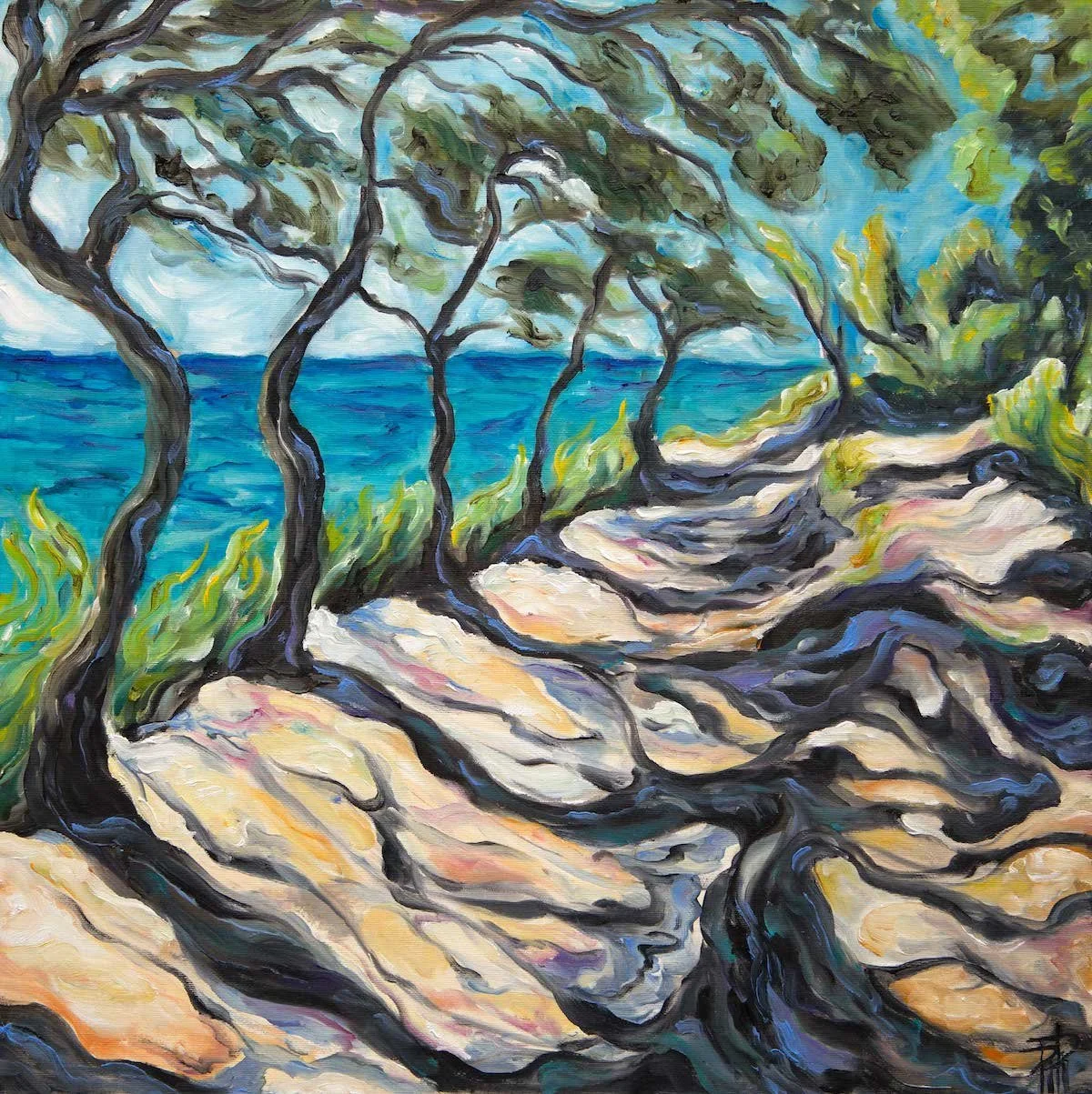 Lumière noire | 2021 | oil on canvas | 60 x 60 cm