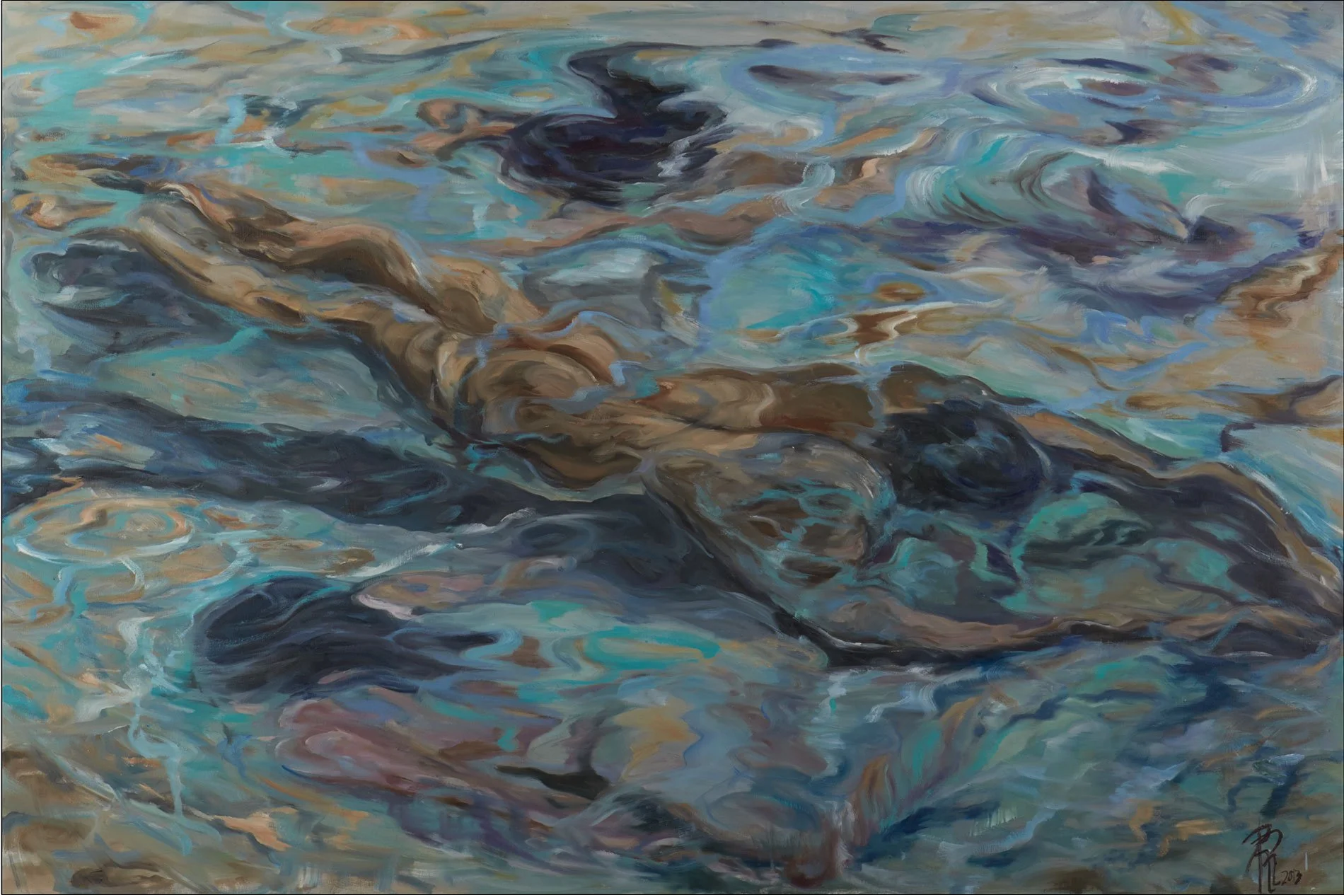 Controcorrente | 2013 | oil on canvas | 100 × 150 cm 