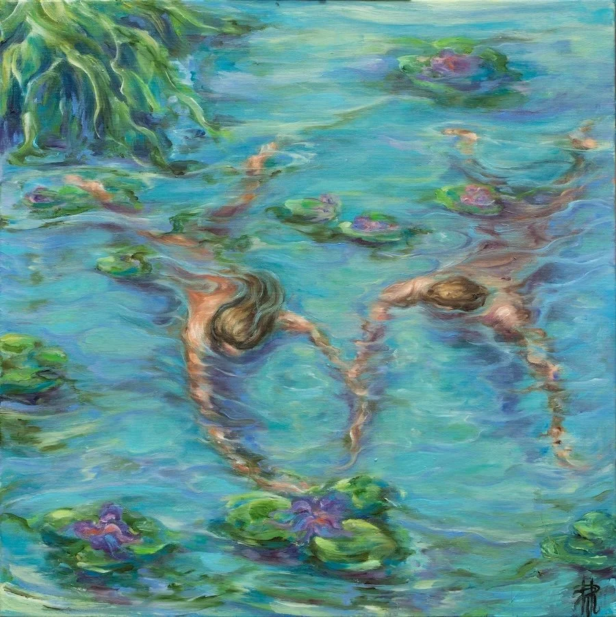 Les arabesques des nénuphars  | 2025 | oil on canvas | 50 x 50 cm