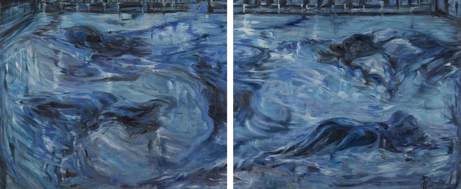 Blu risonanze | 2014 | diptych | 100 x 120 cm