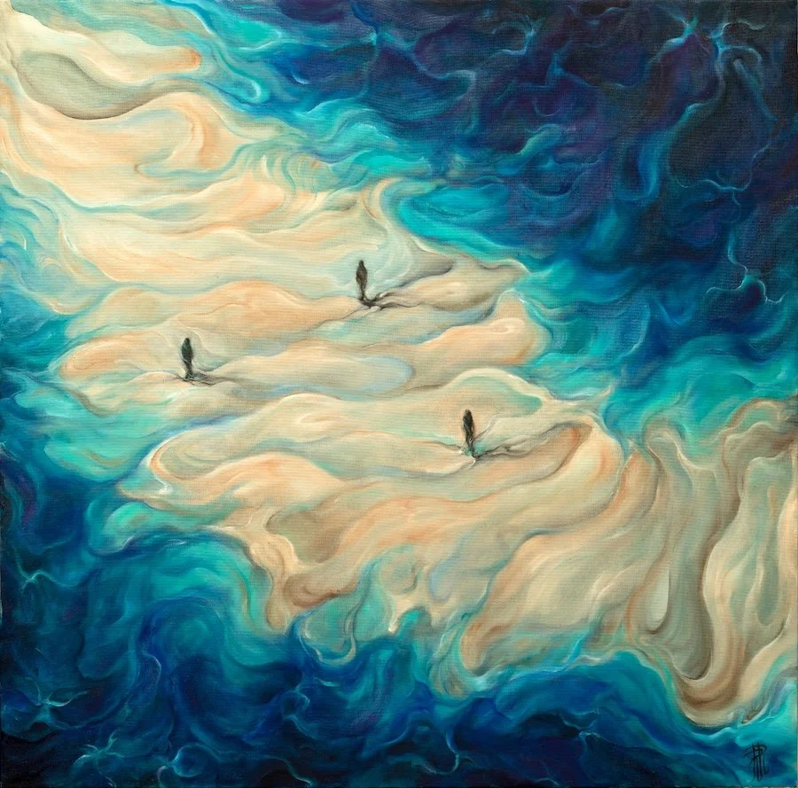 Les enfants des étoiles  | 2024 | oil on canvas | 100 x 100 cm