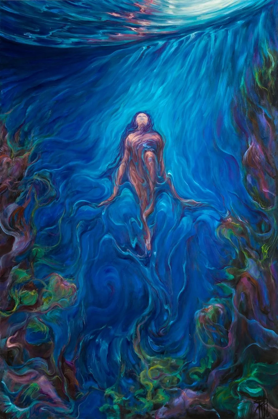 Lueurs océaniques | 2024 | oil on canvas | 150 x 100 cm