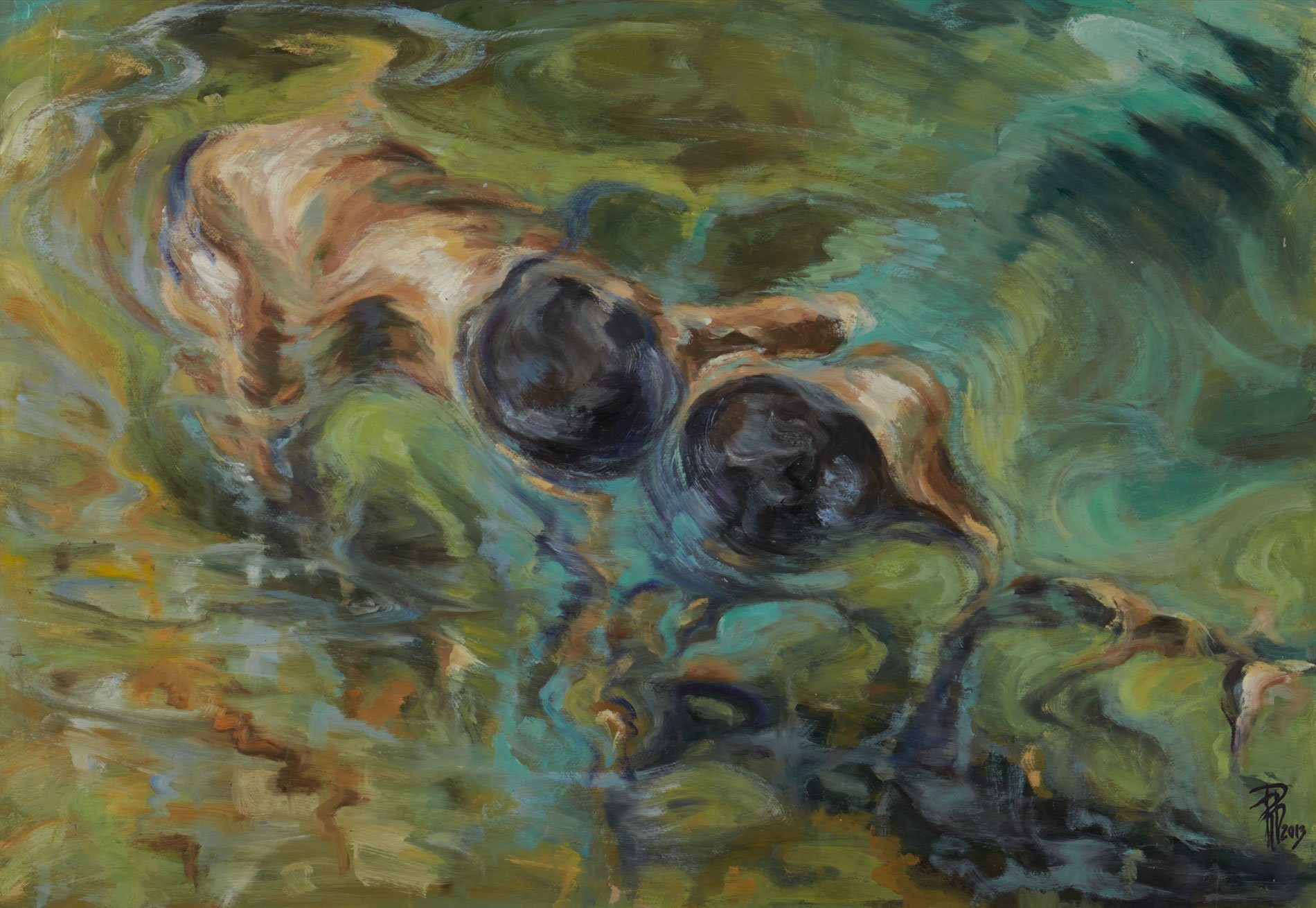 La clef de l'eau | 2013 | oil on canvas |  72.5 x 100 cm