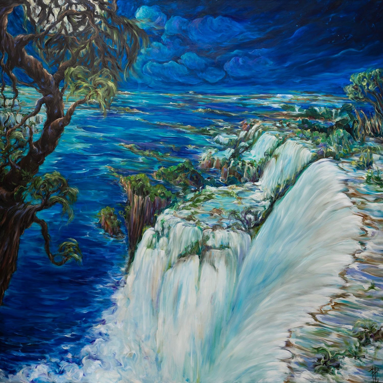 Le rideau de dentelles | 2025 | oil on canvas | 200 x 200 cm