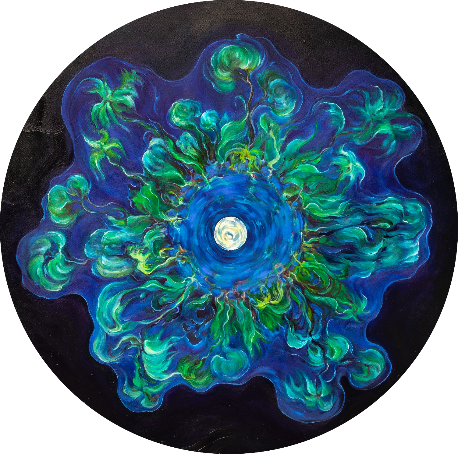 L'oeil de l 'esprit  | 2025 | oil on canvas | diameter 80 cm 