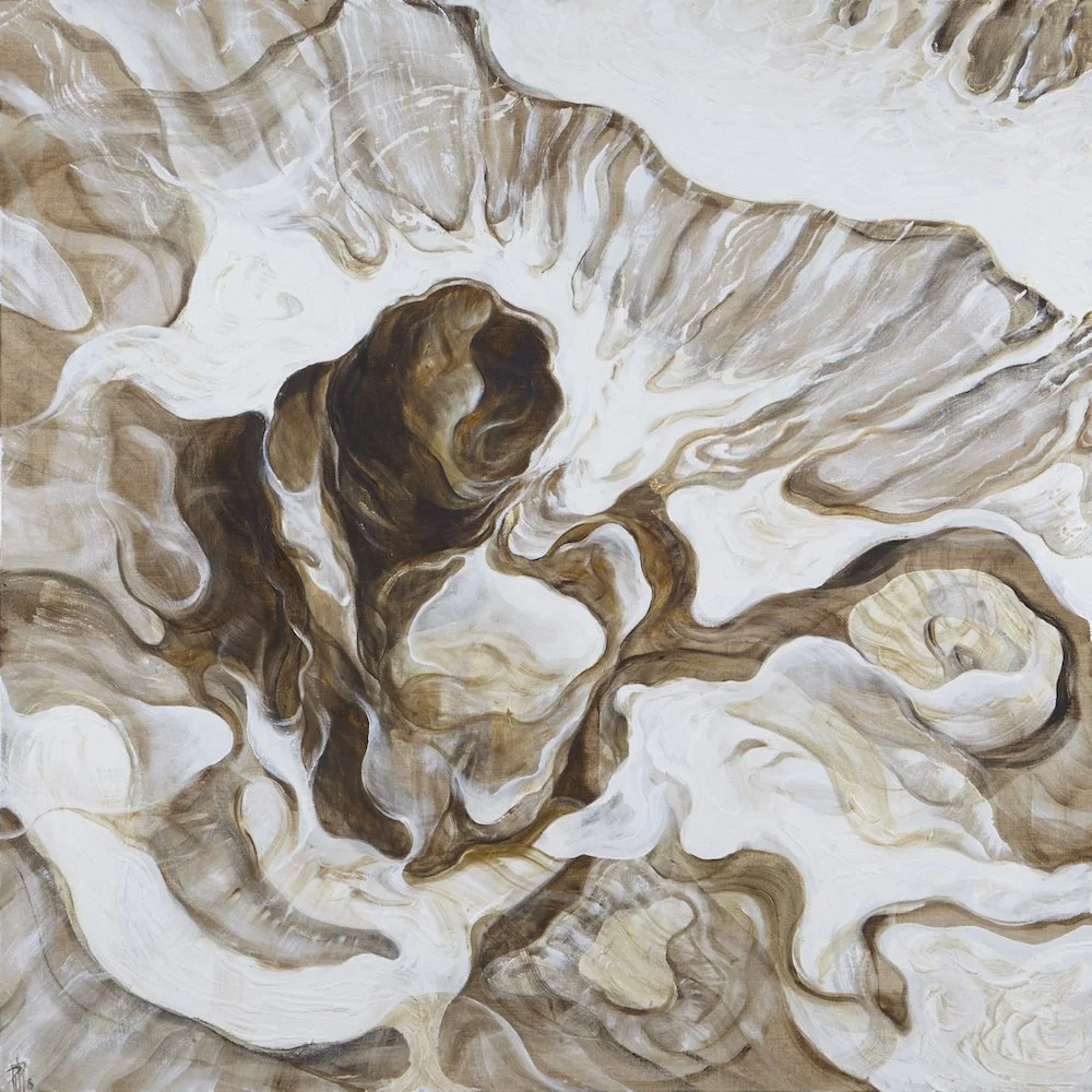 Autoritratto | 2018 | mixed media on raw linen canvas | 100 x 100 cm