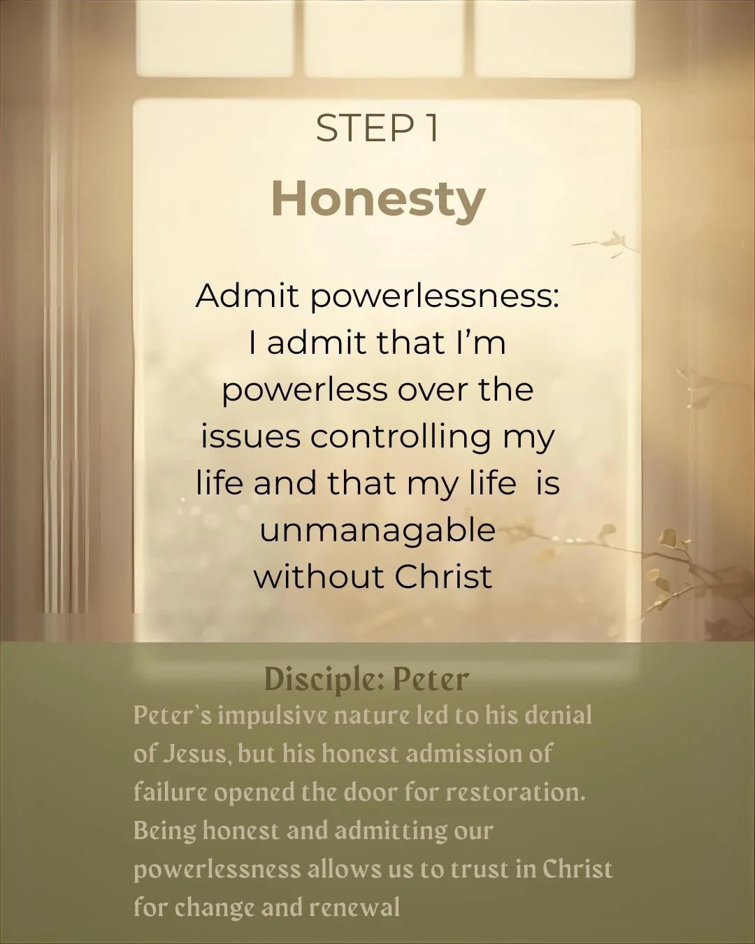 Step 1 devotional-letting go of self-deception