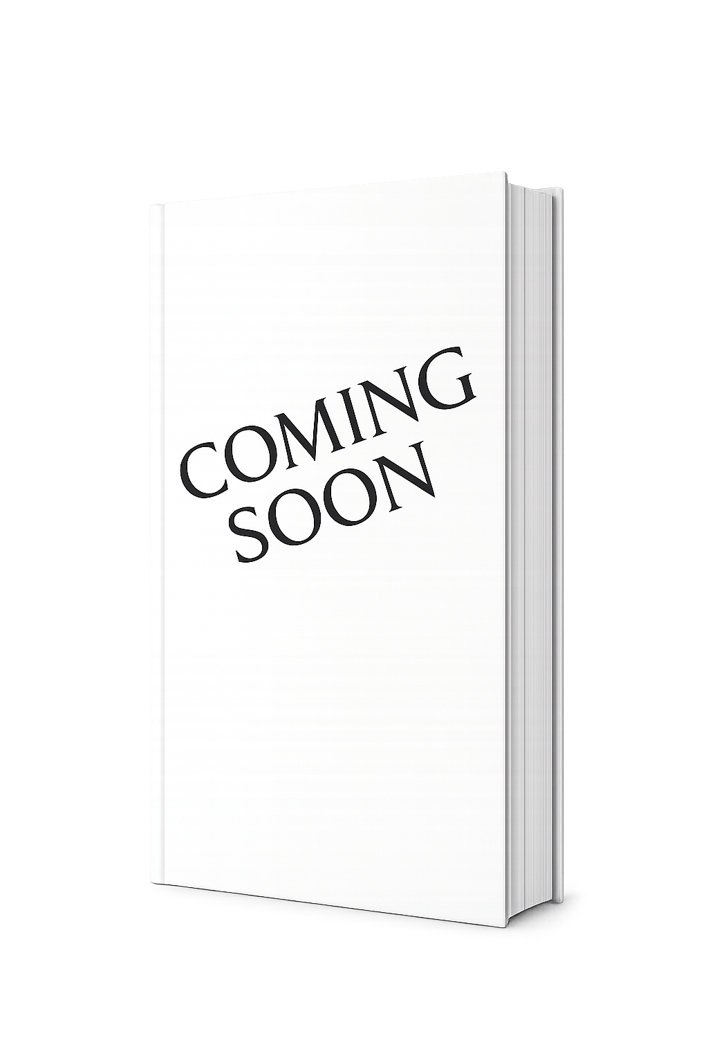 White book with the words 'Coming Soon' printed diagonally on the cover.