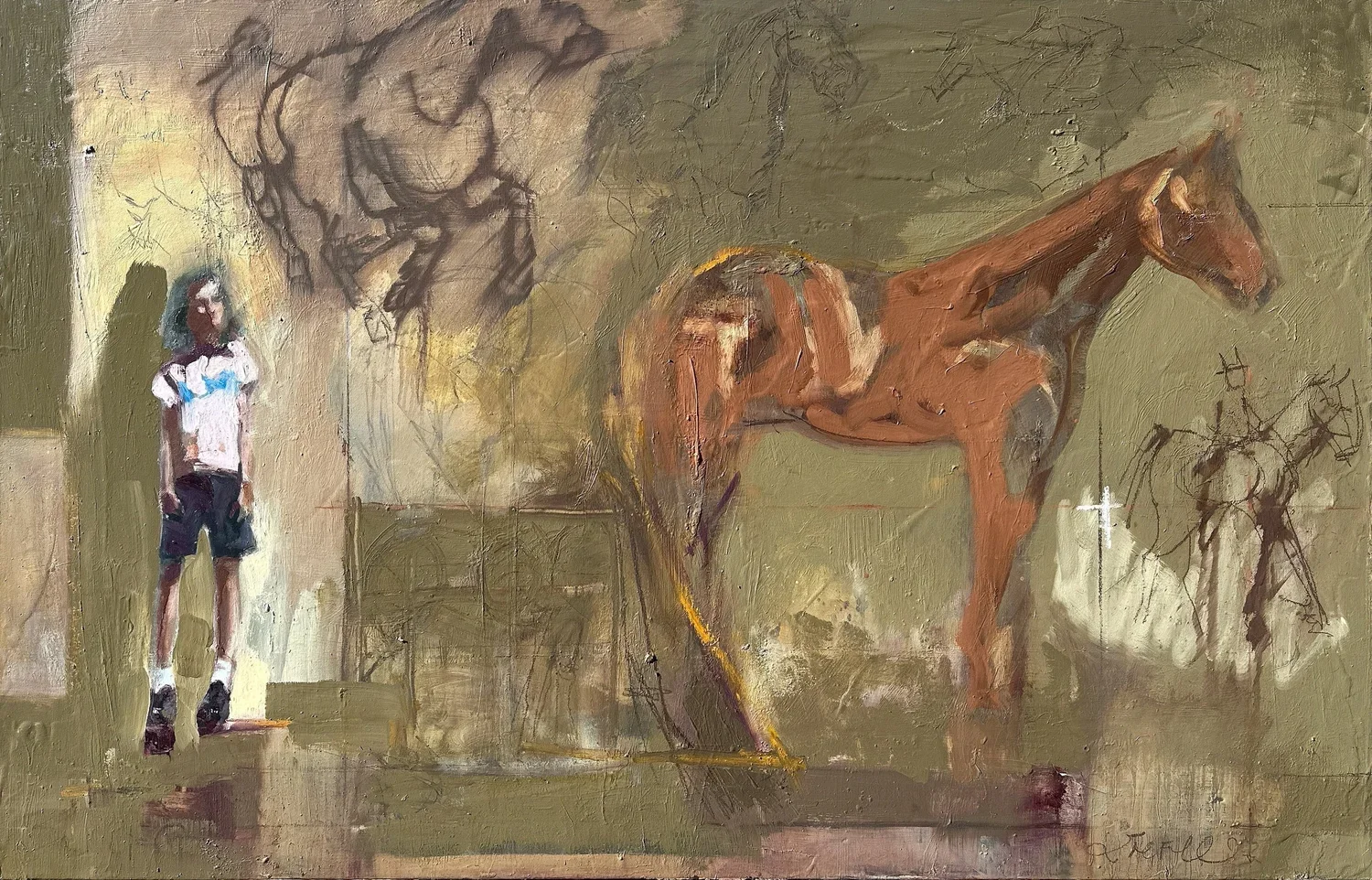 Horse Dreams II   56 x 36 in  oil on canvas 