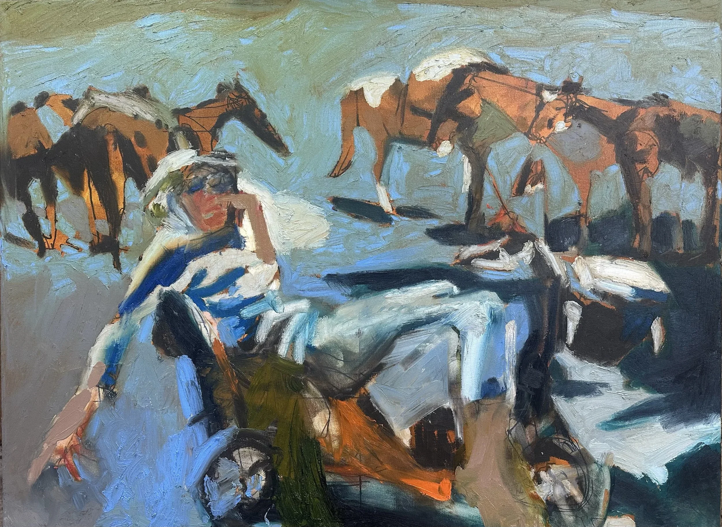 
Temporary Transportation. 30 x 40 in oil on canvas