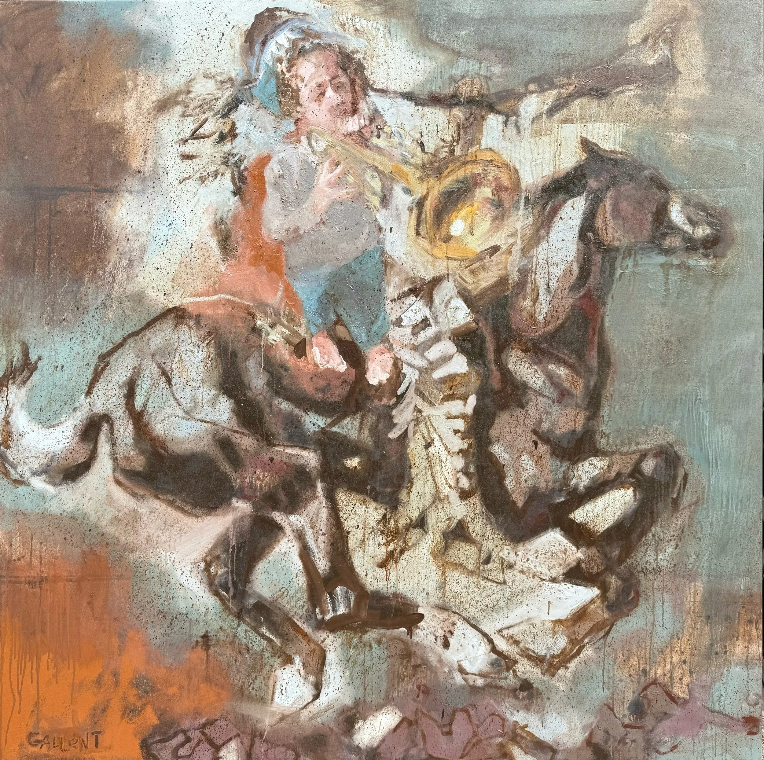 Gallant 6 x 6 ft oil on canvas